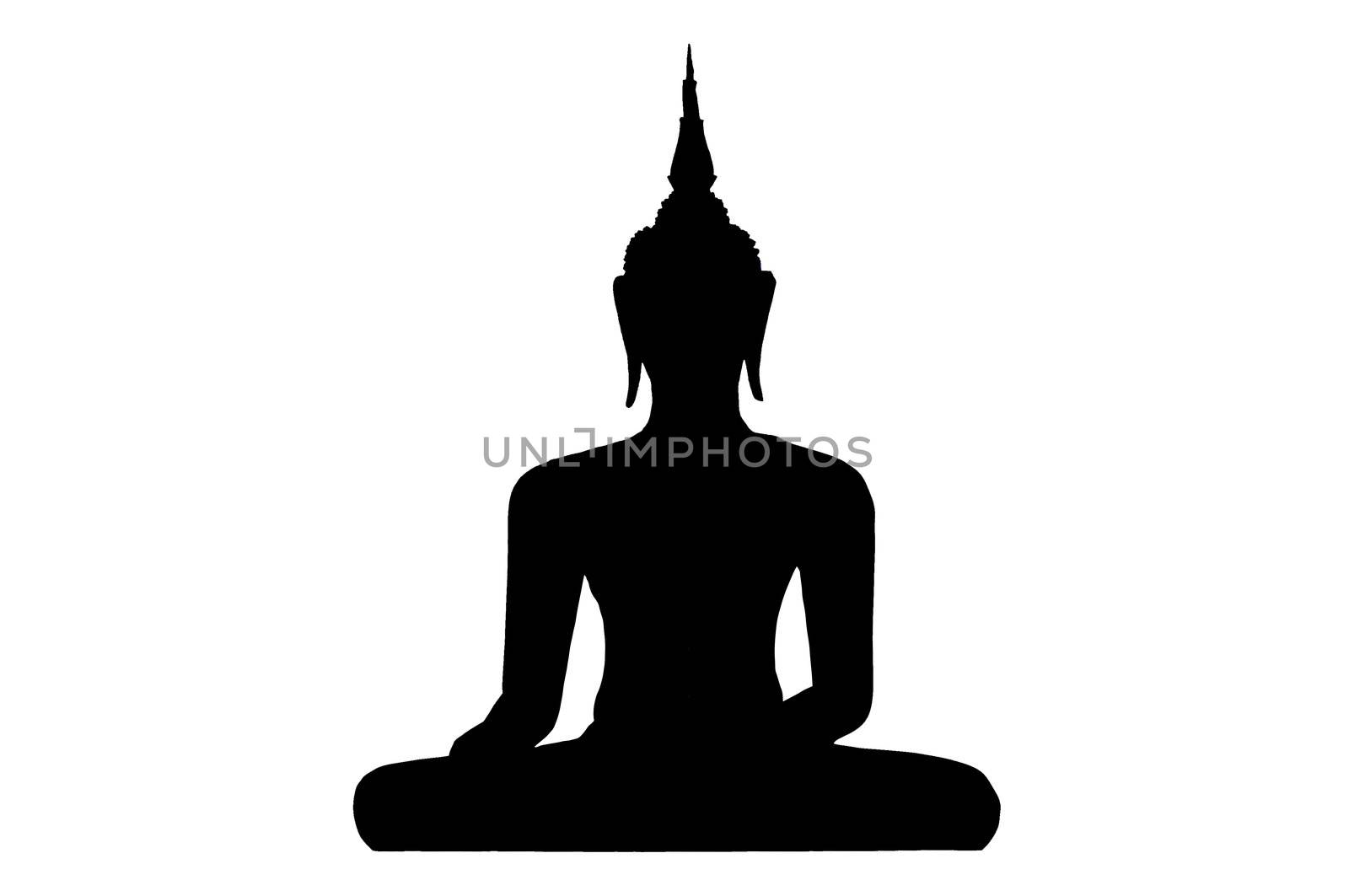 Silhouette Thai Buddha by swingvoodoo