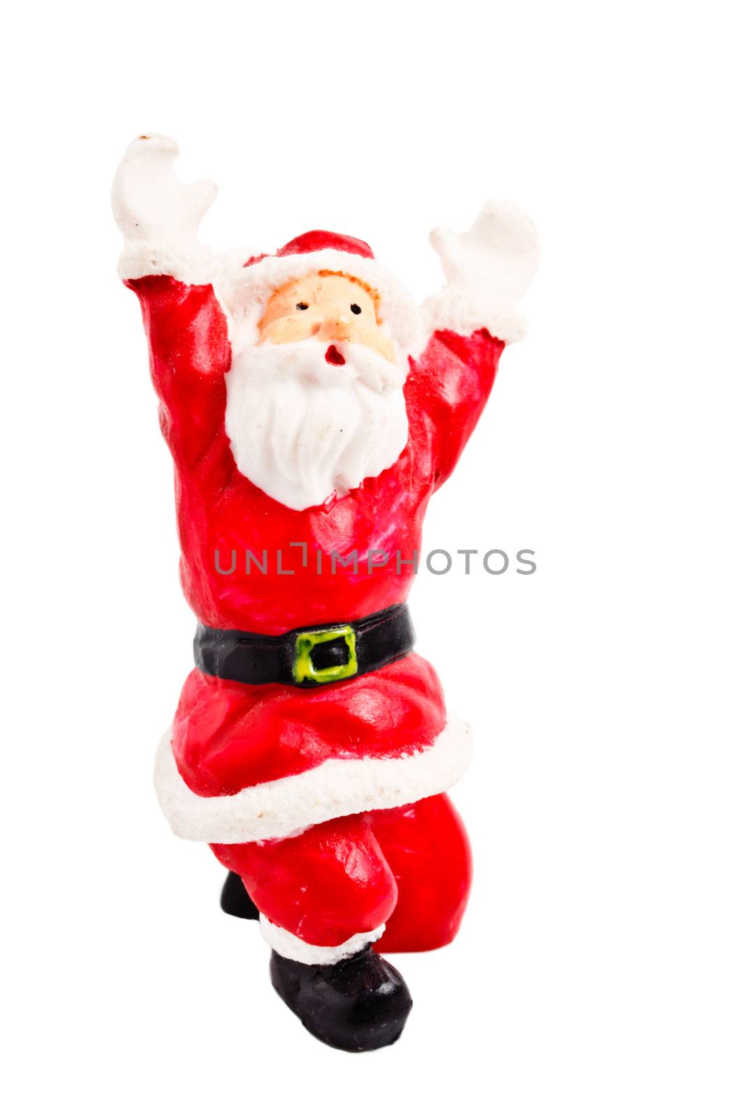 Santa Clause figurine isolated on white