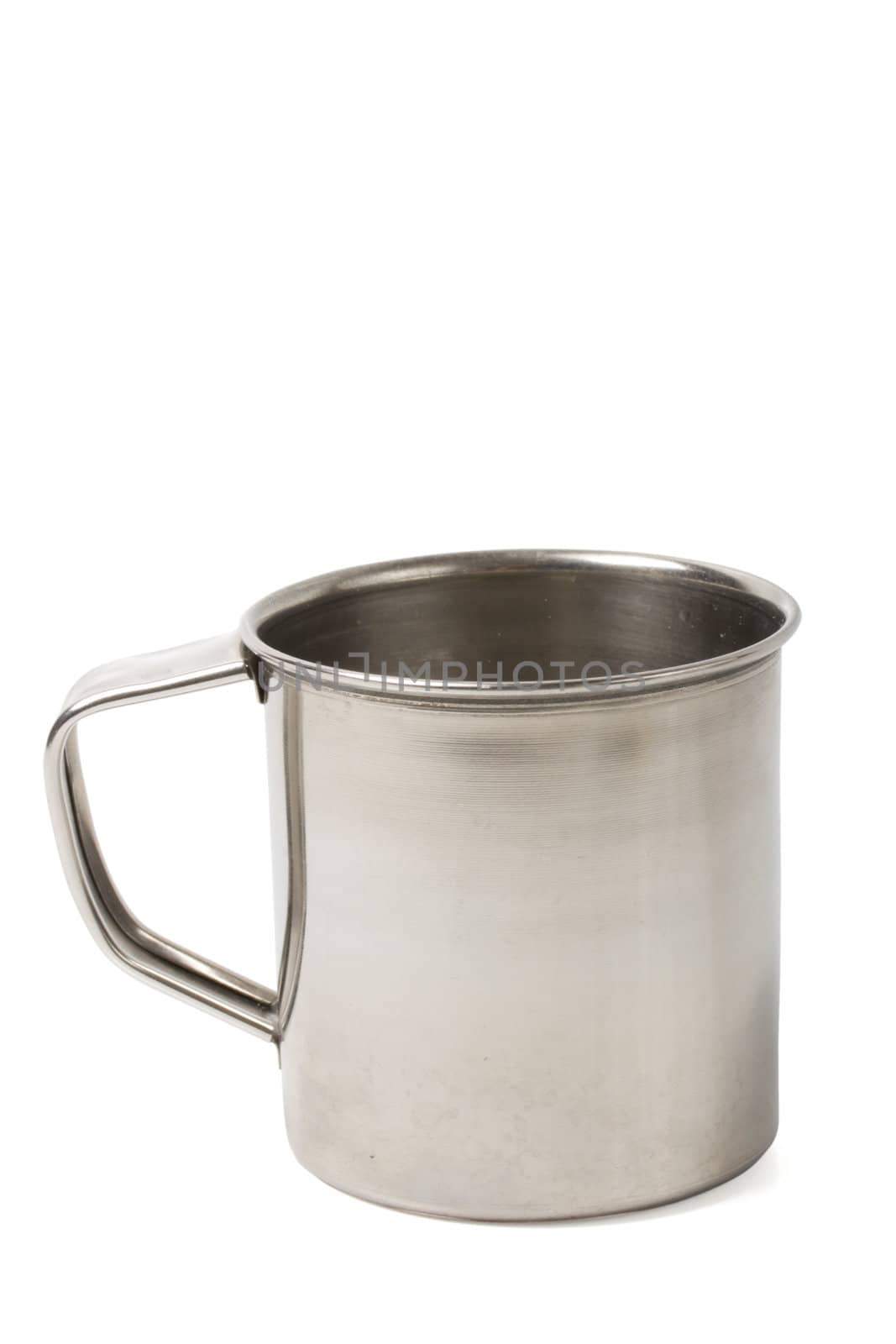 Simple metal cup isolated by dimol
