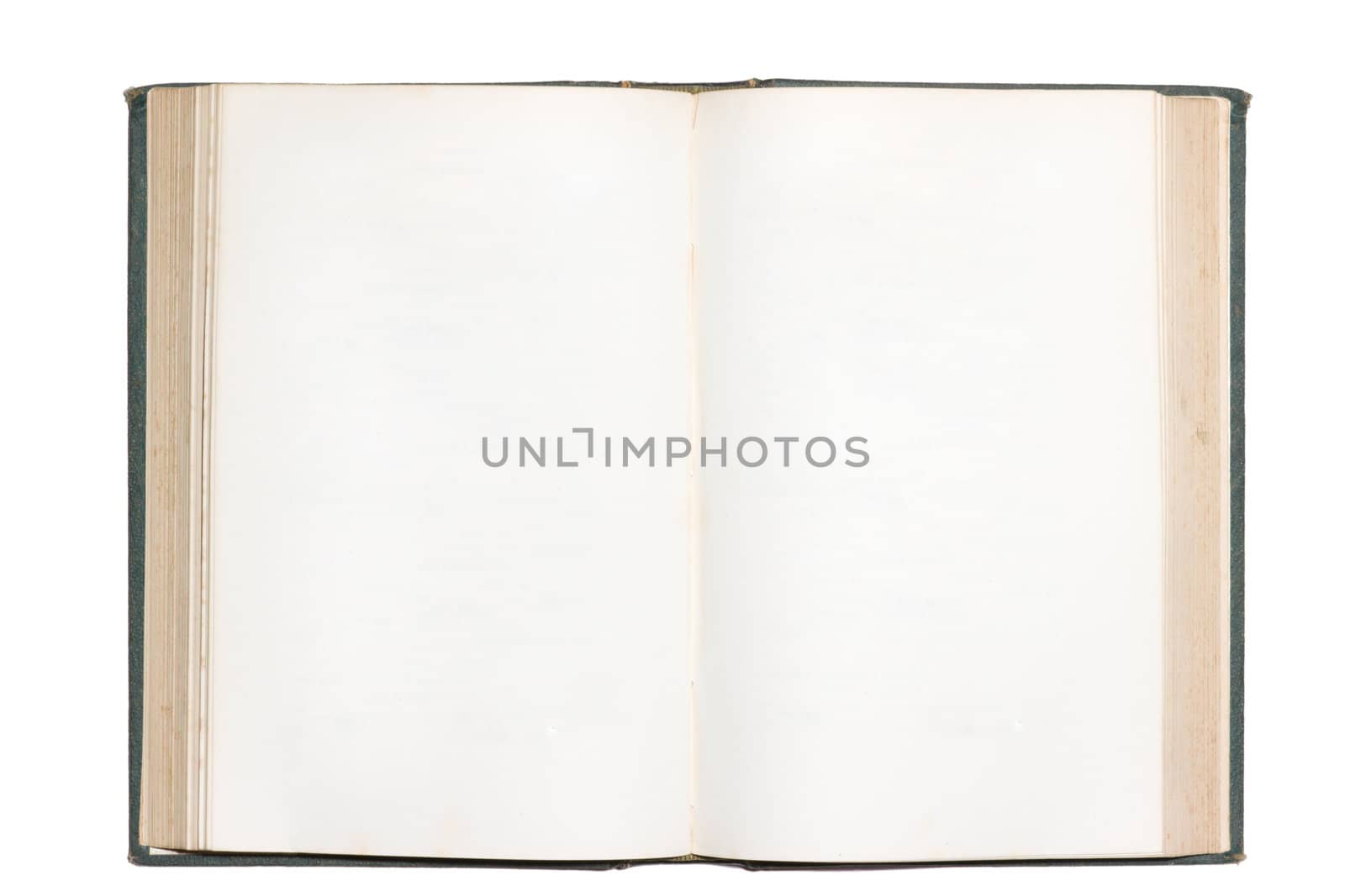 Old open book with blank pages isolated by dimol