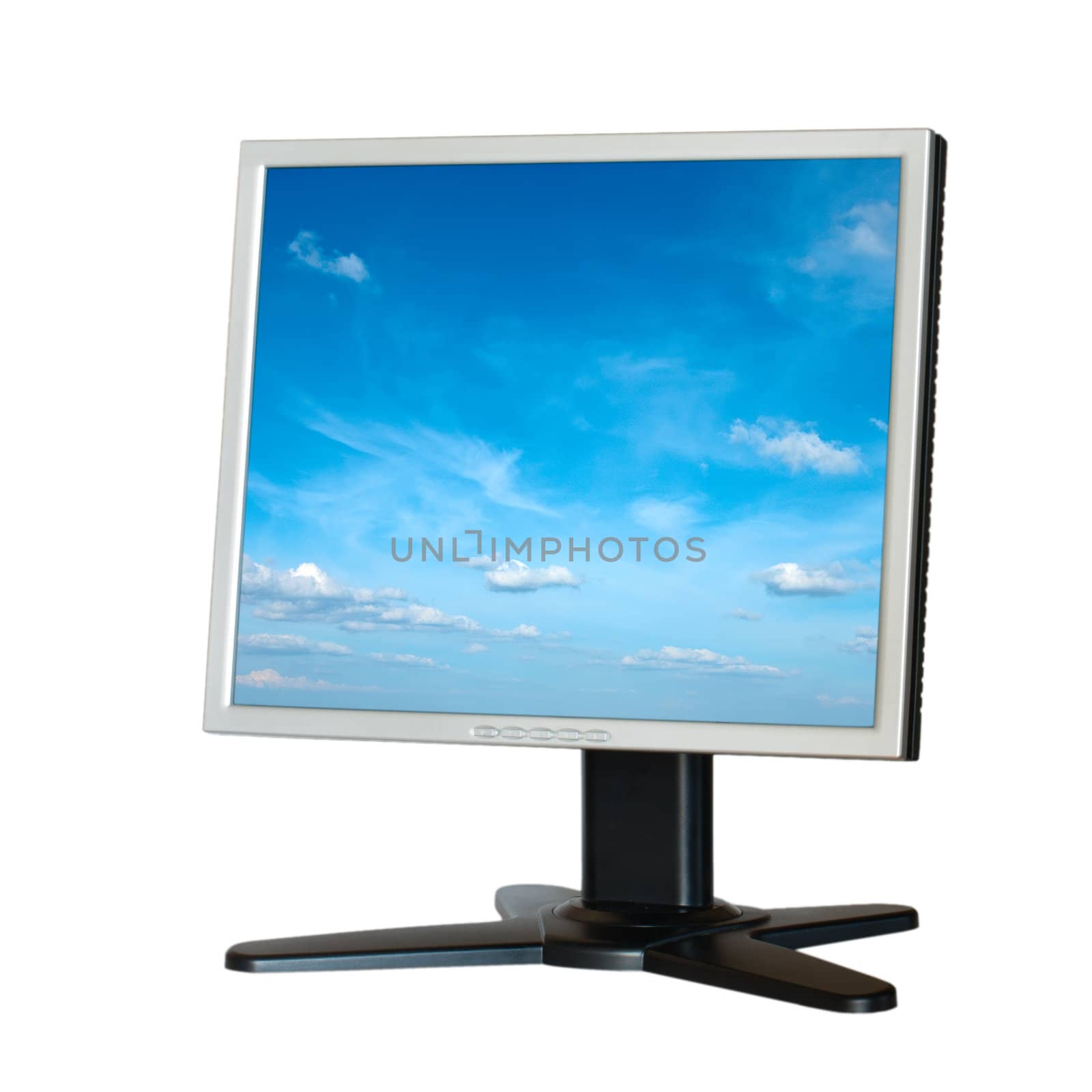 Computer LCD monitor isolated on white background by dimol