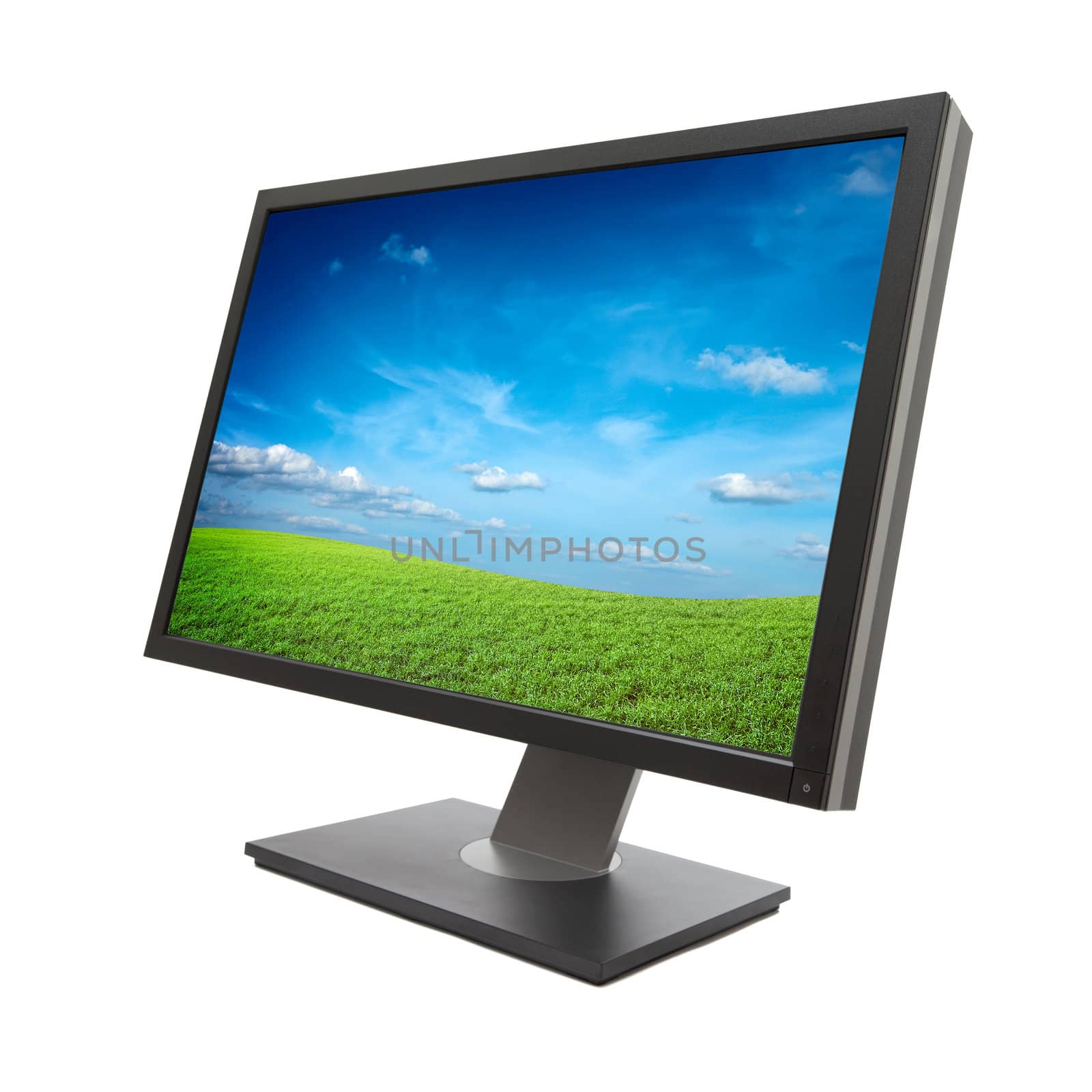 Computer monitor isolated on white background