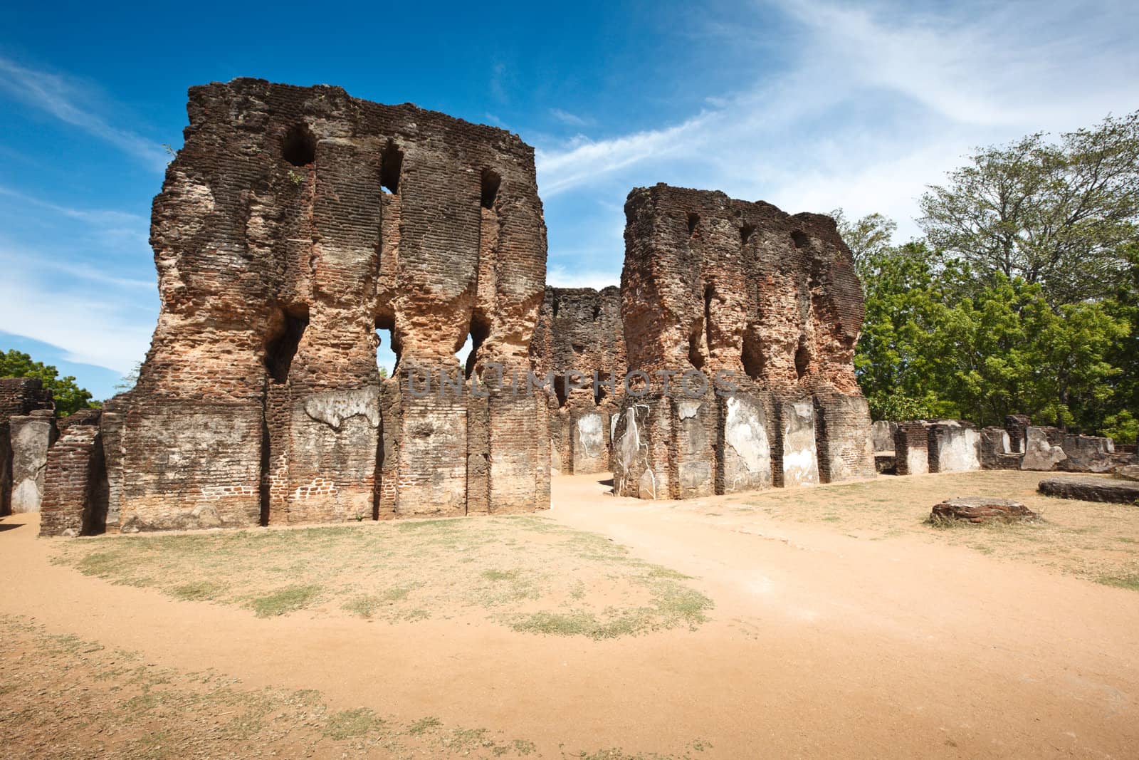 Ancient Royal Palace ruins. Pollonaruwa, Sri Lanka