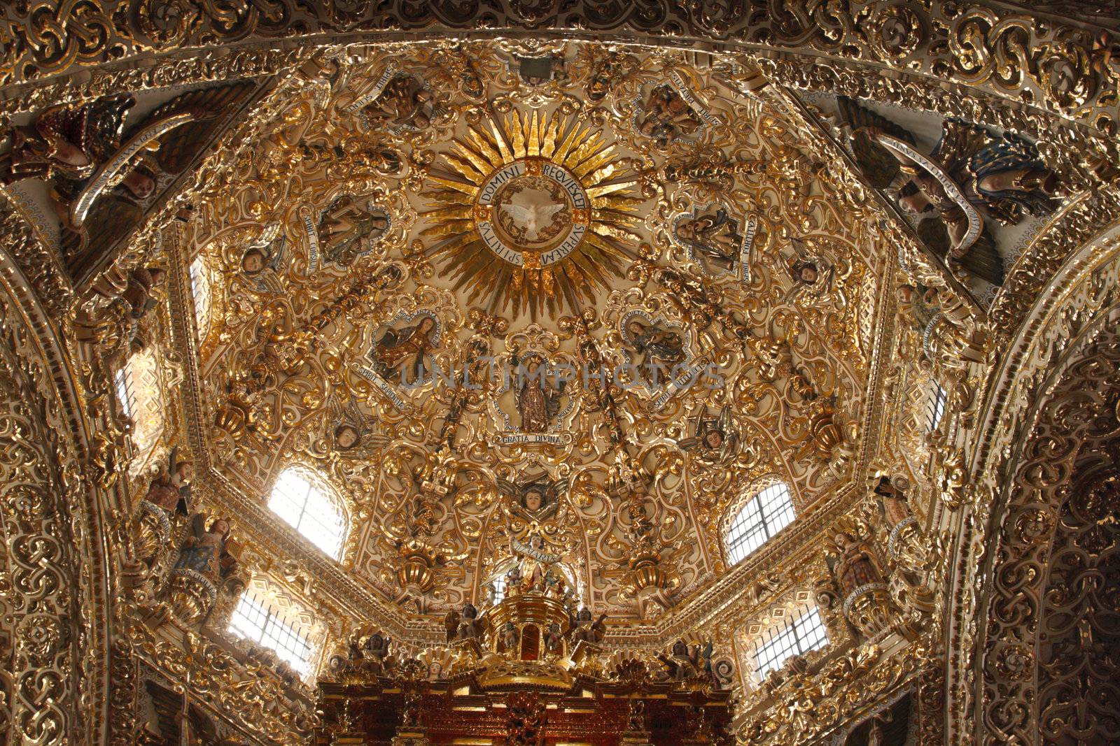 Dome of Santo  Domingo church in Mexico by dimol