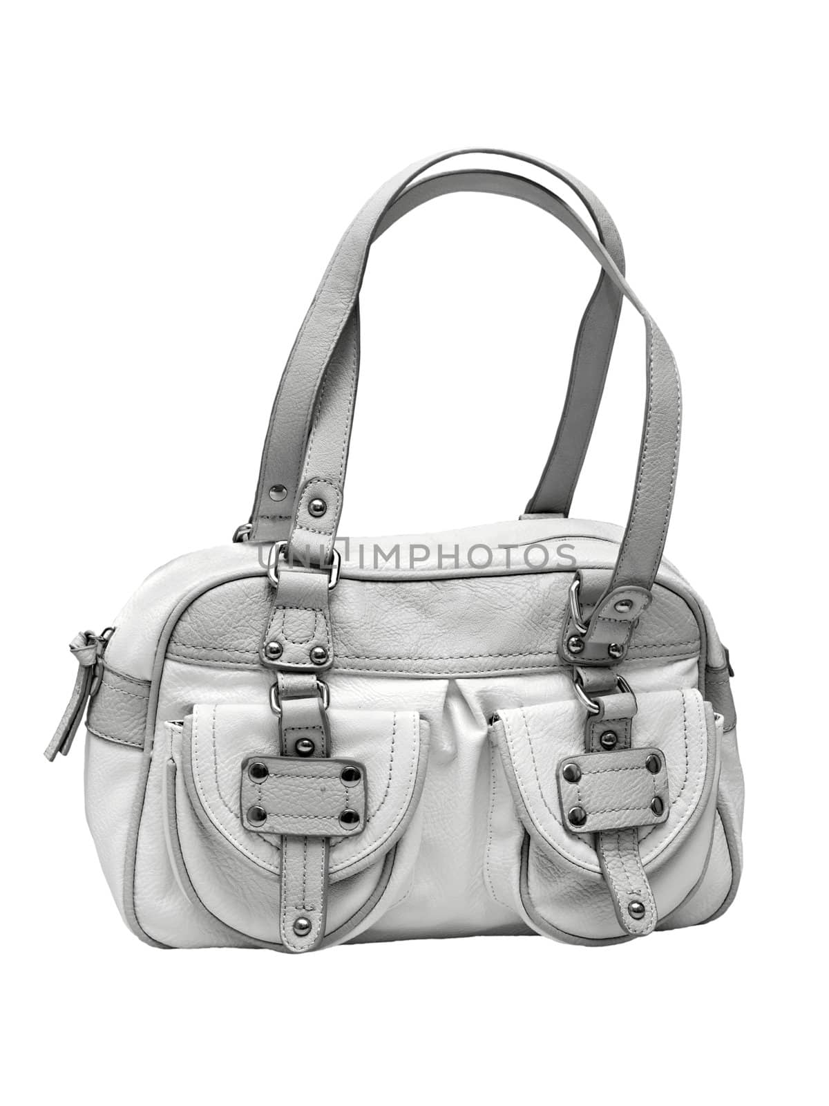 gray and white woman's handbag by Plus69