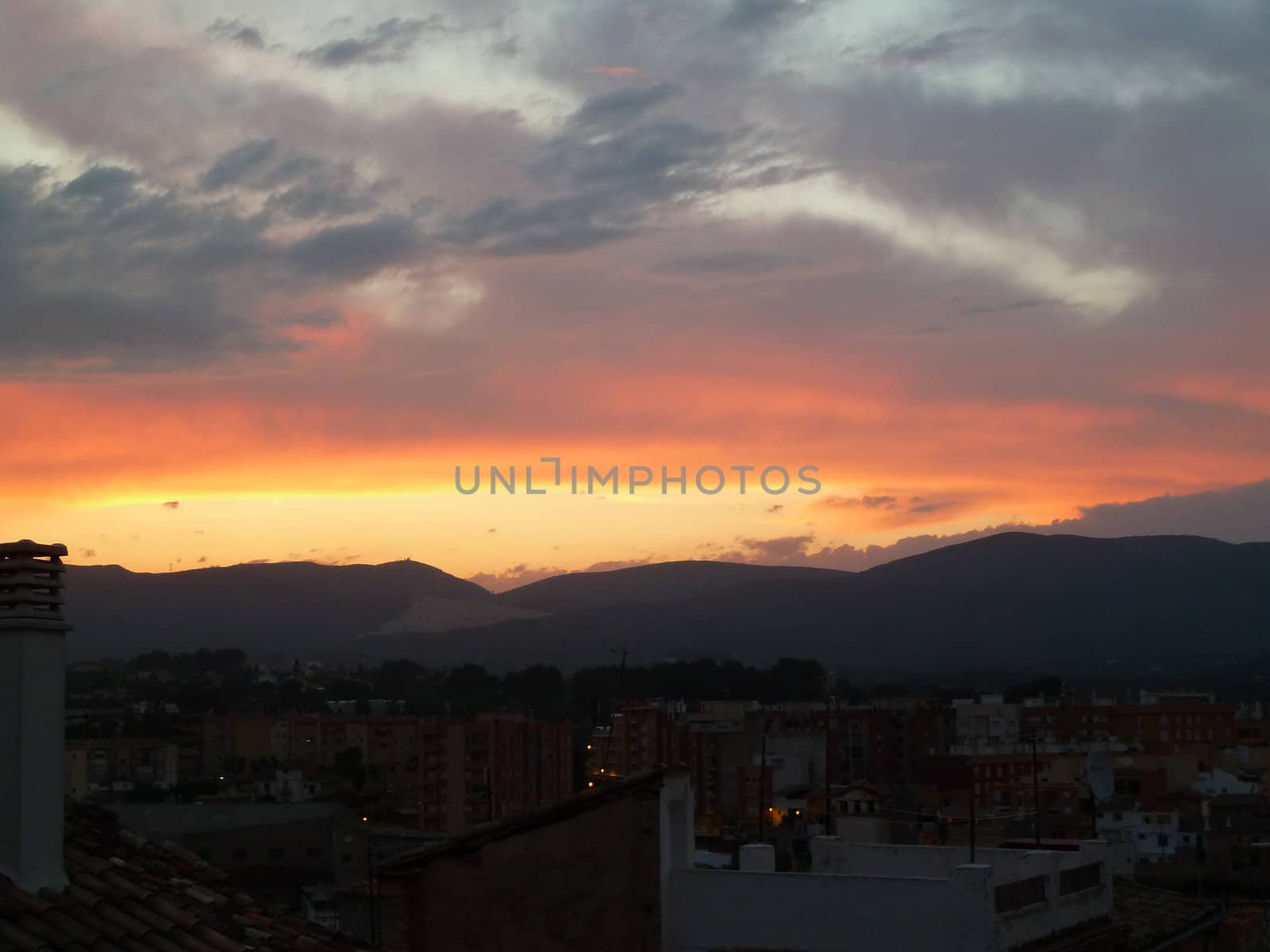 twlight sky over the mountains