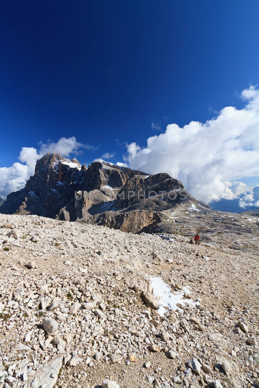 summer landscape of Cimon della Pala, San Martino di Castrozza, Italy
