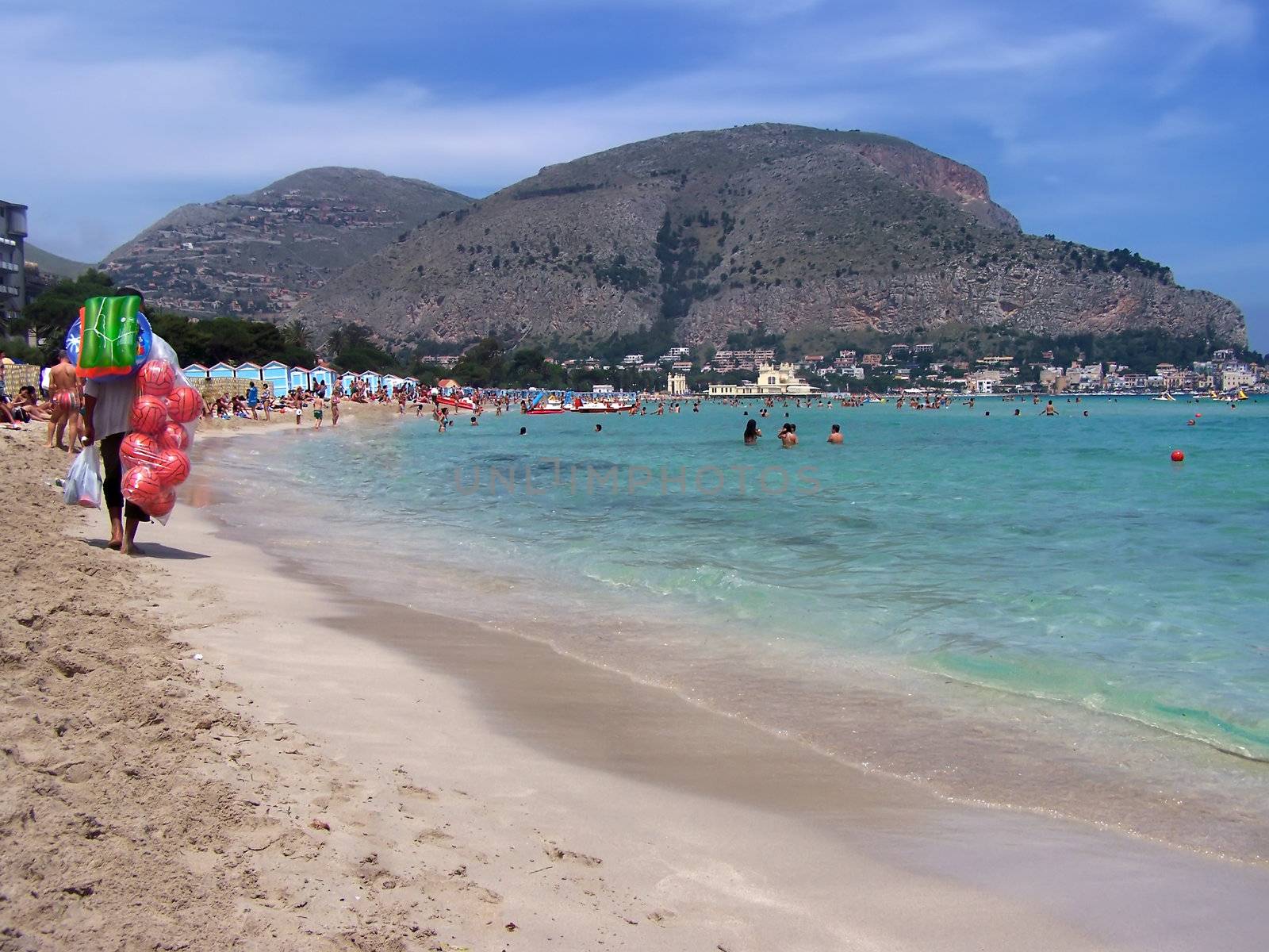 Seller beach at Mondello- Palermo- Sicily- Italy