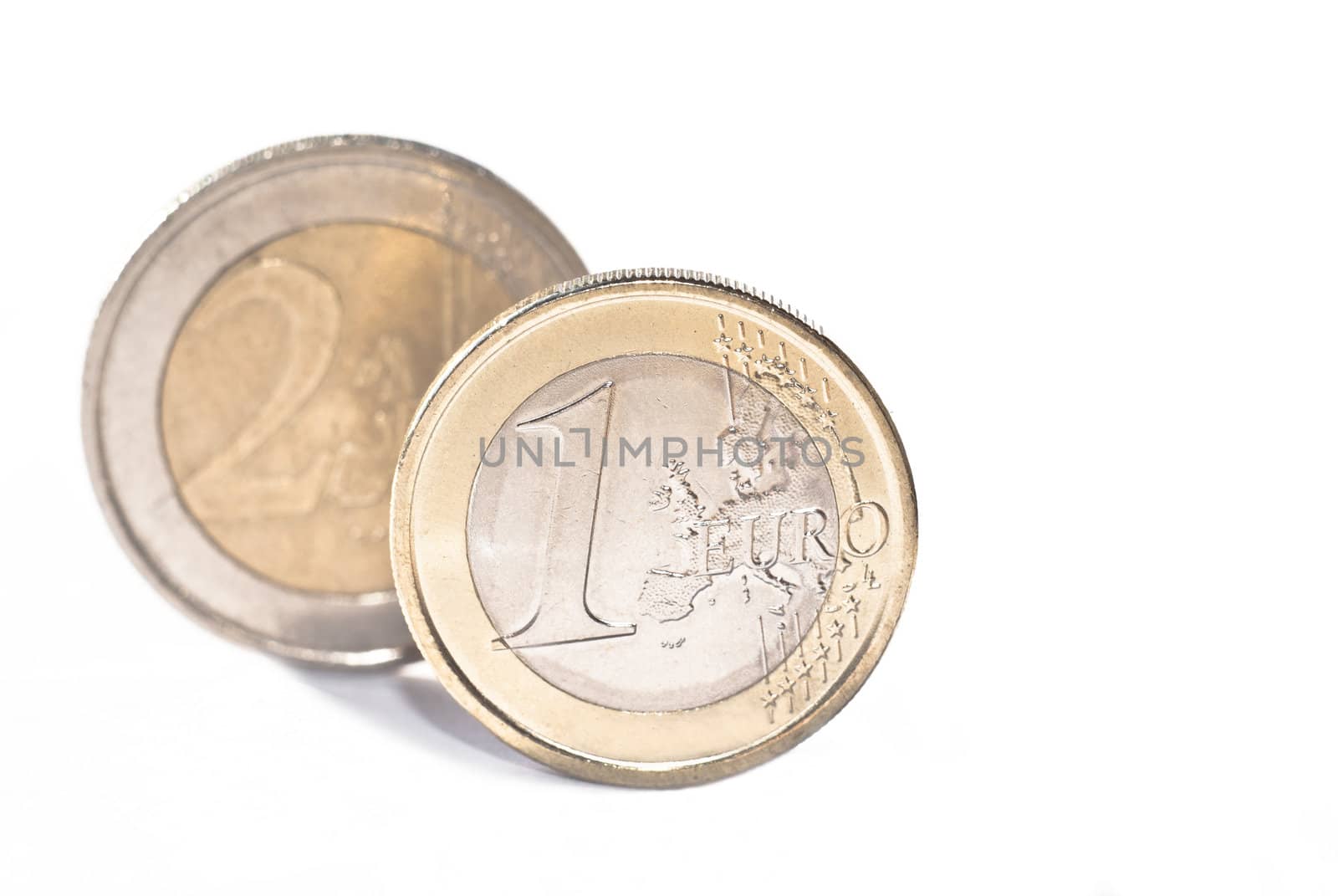 euro coins over white by gandolfocannatella