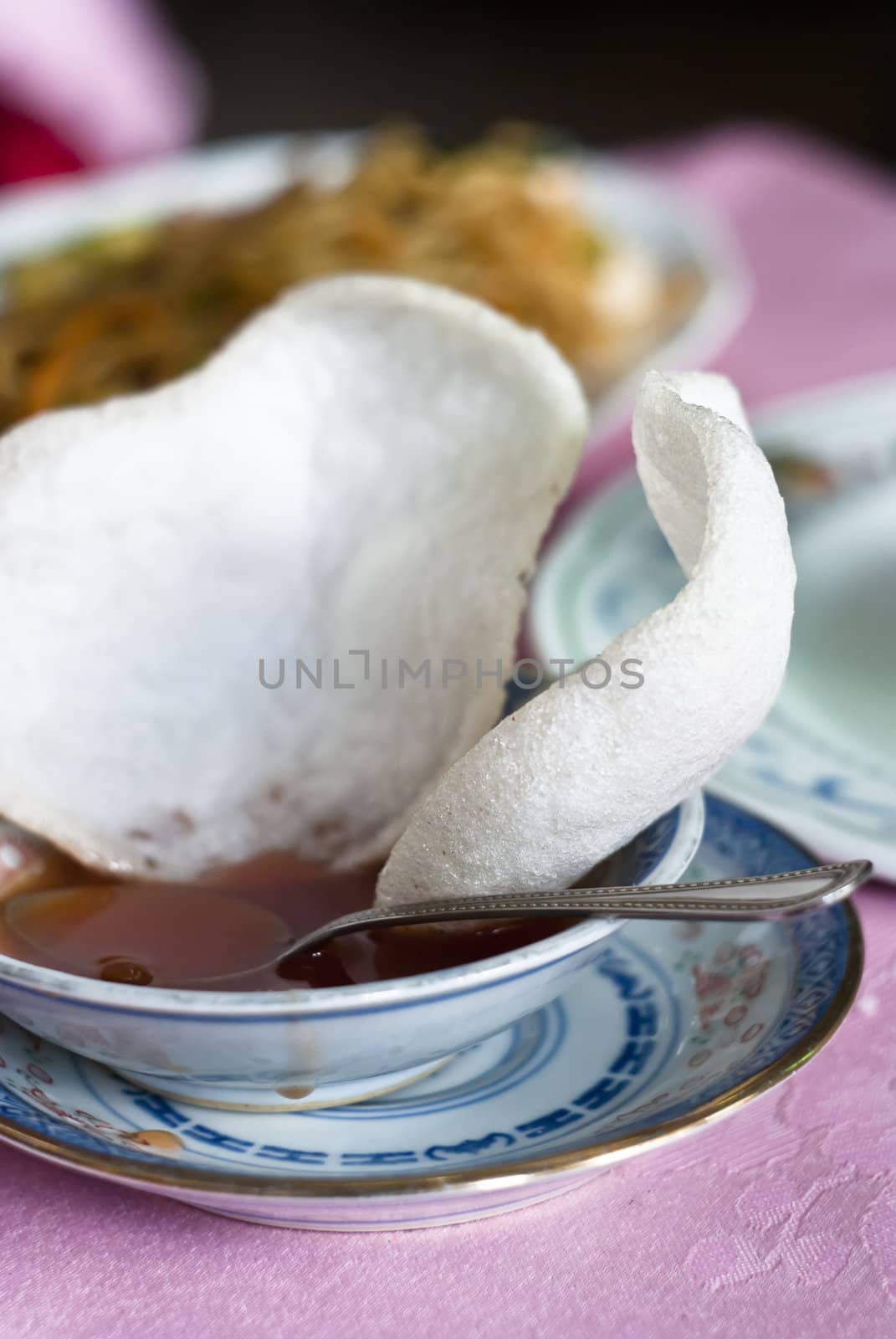 Prawn crackers also known as dragon's