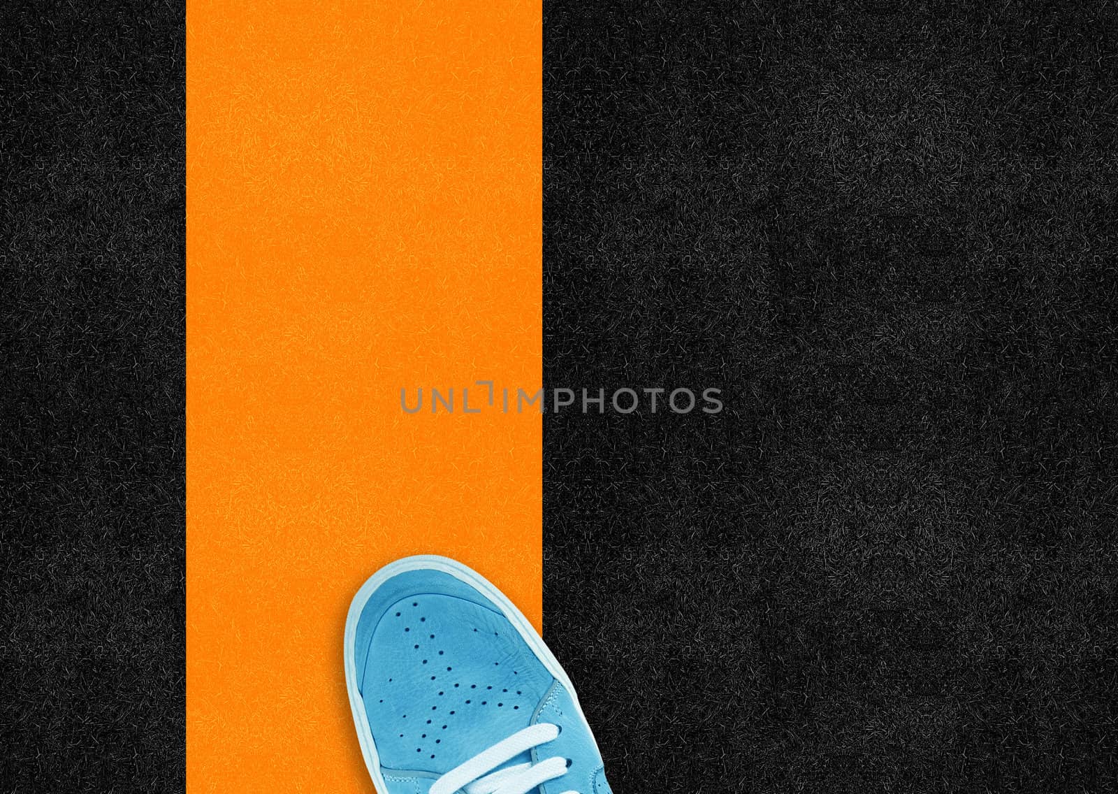 Blue sport shoe by designsstock