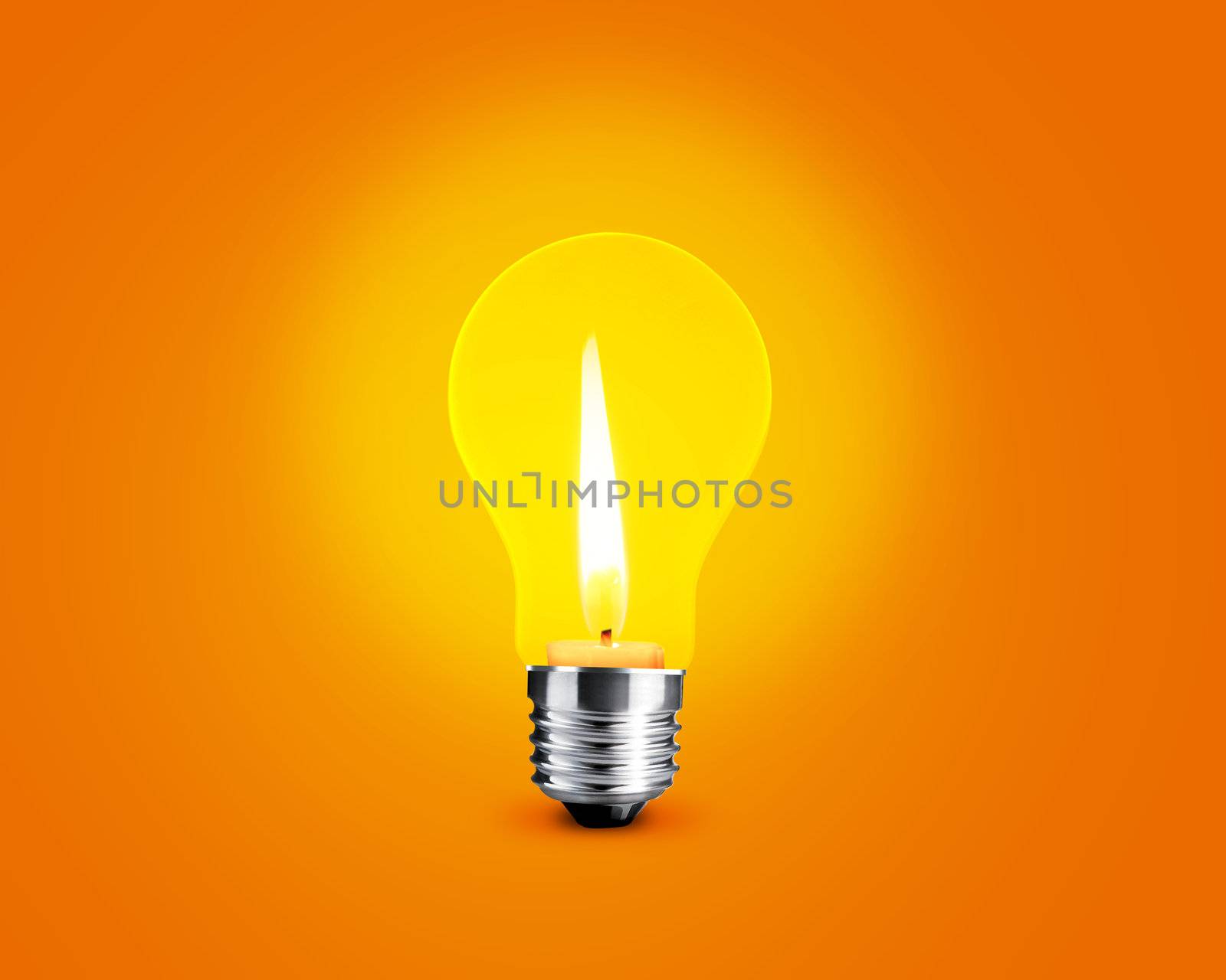 Candellight in bulb by designsstock