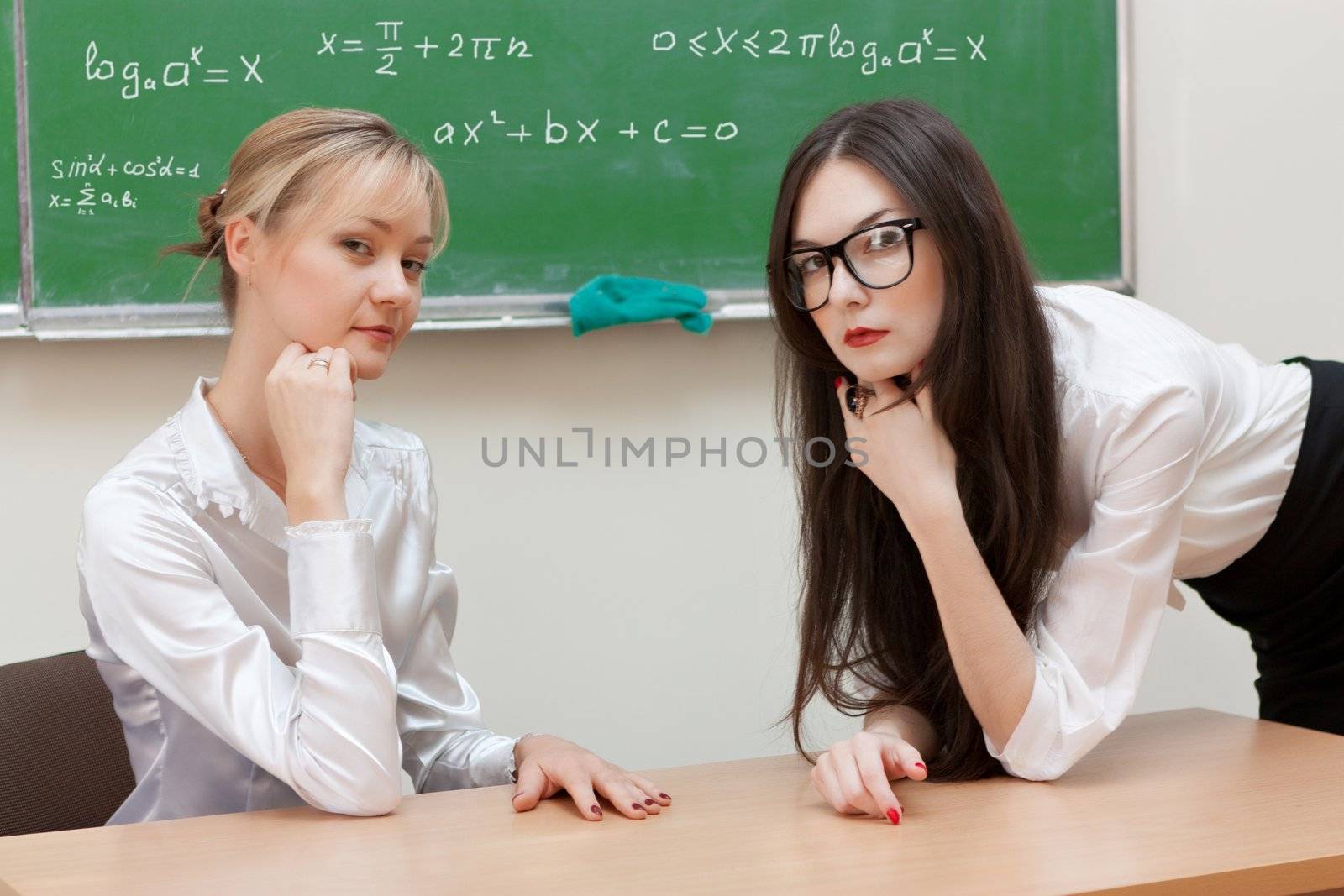 two teachers at desk by nigerfoxy