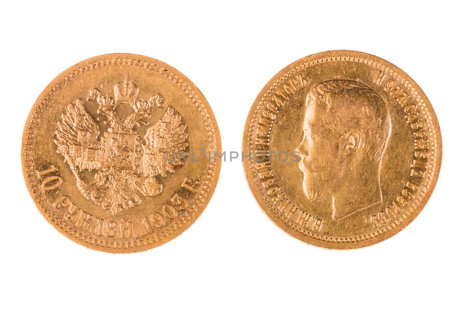 Old gold coin of Russia by Draw05