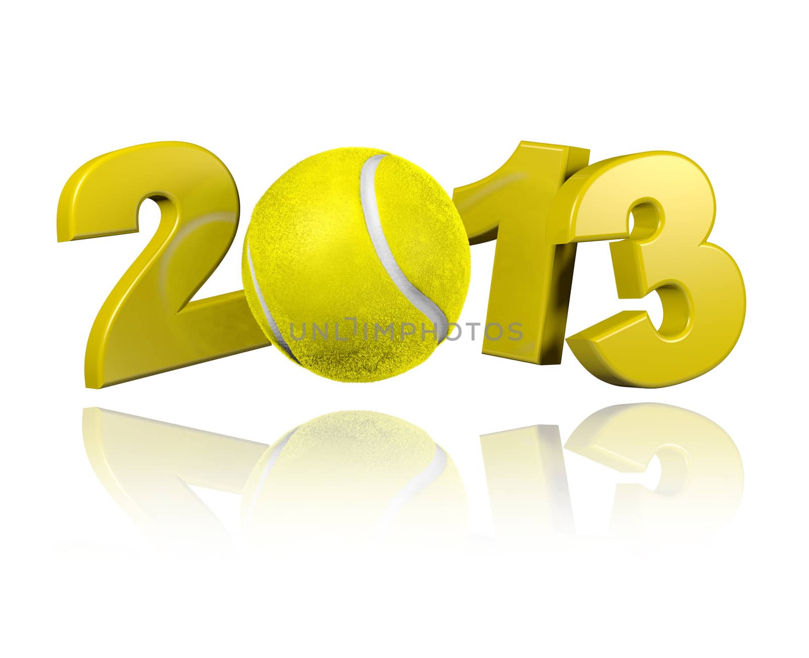 Tennis 2013 design with a White Background
