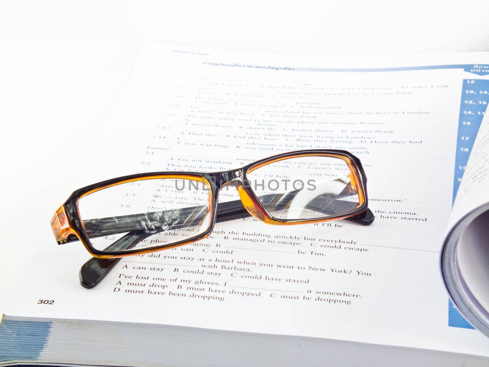 This is a glasses on book ,concept education