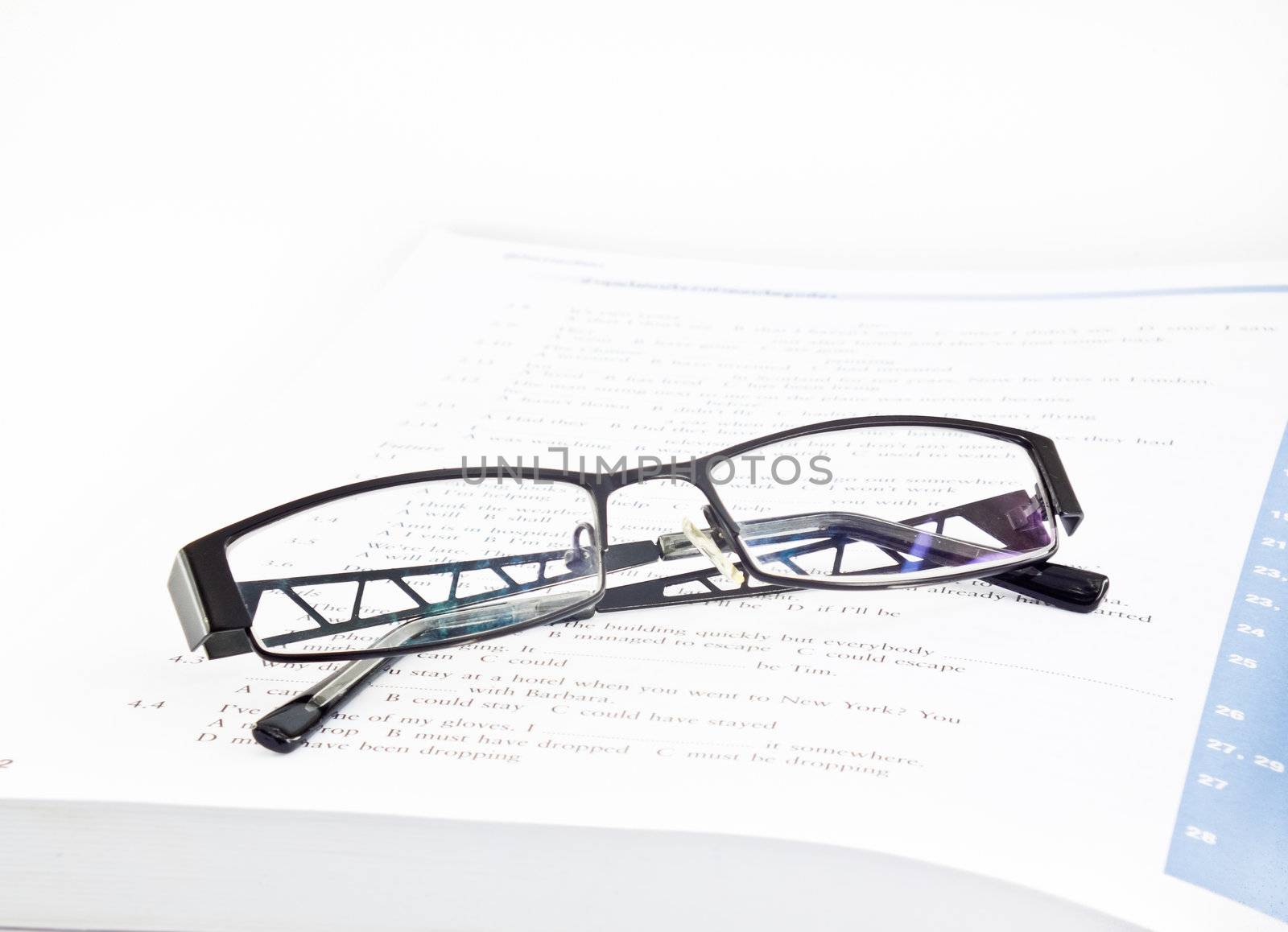 This is a glasses on book ,concept education