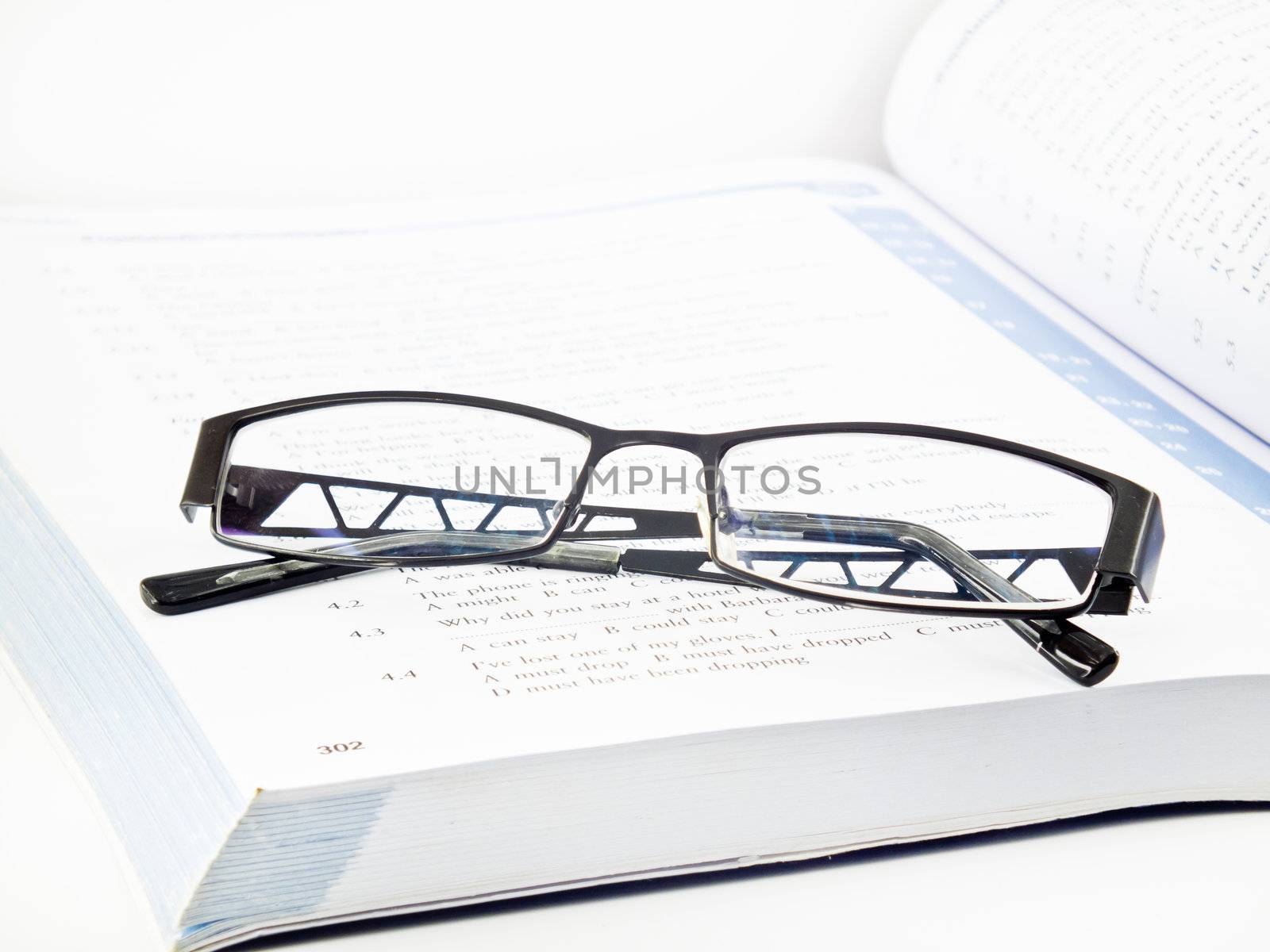 This is a glasses on book ,concept education