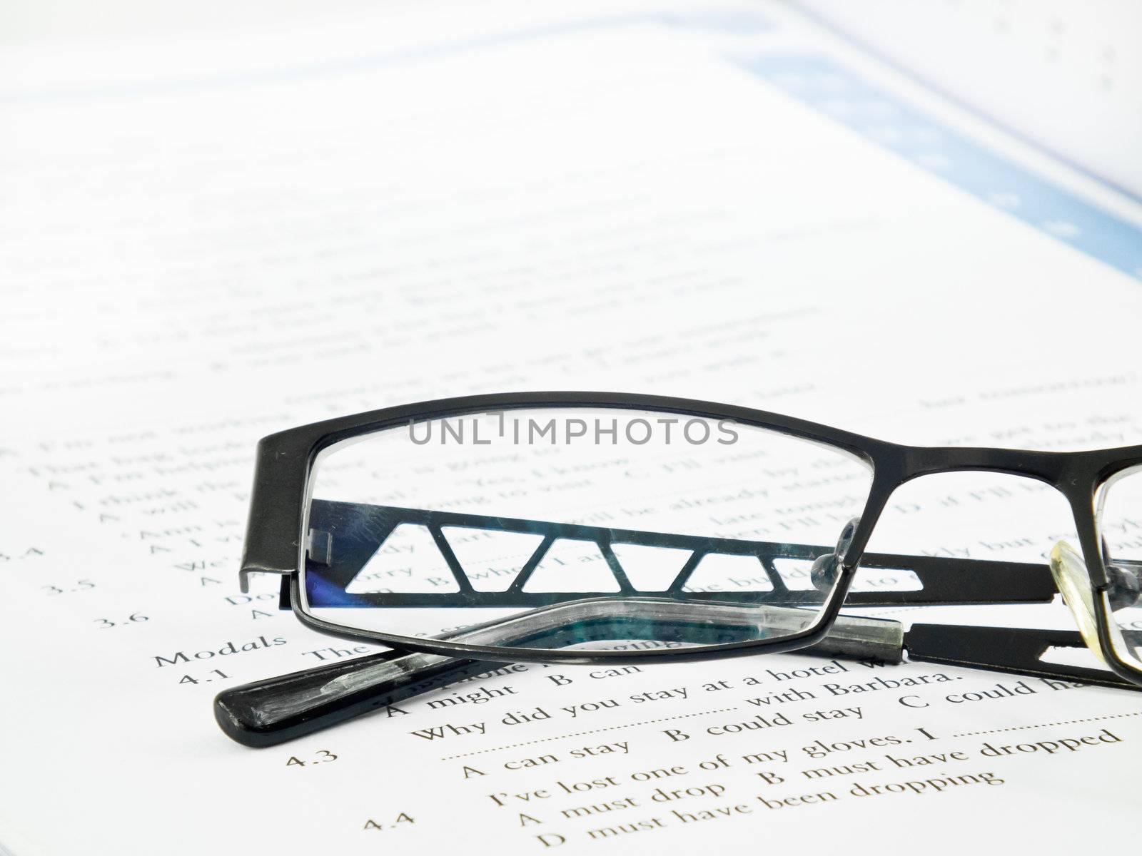 This is a glasses on book ,concept education