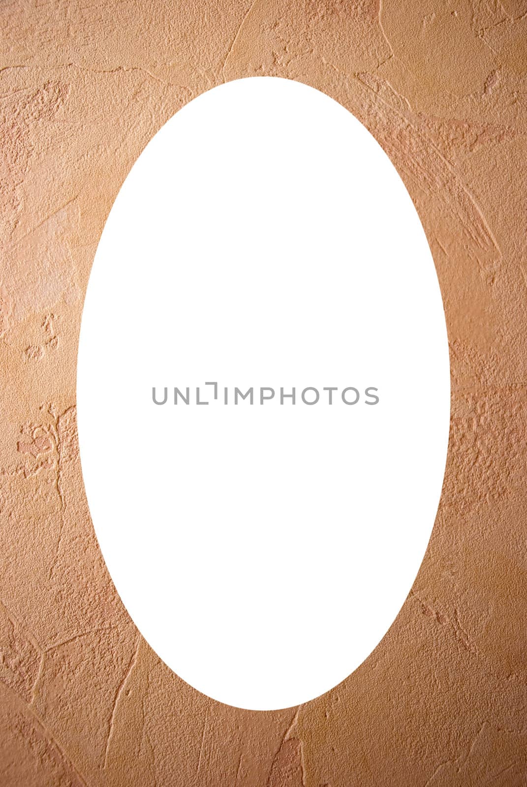 Isolated white oval on wallpaper background by sauletas