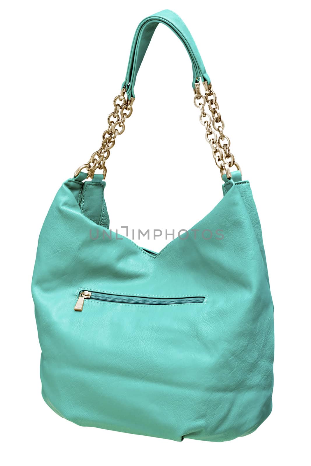 women's leather handbag green color by Plus69