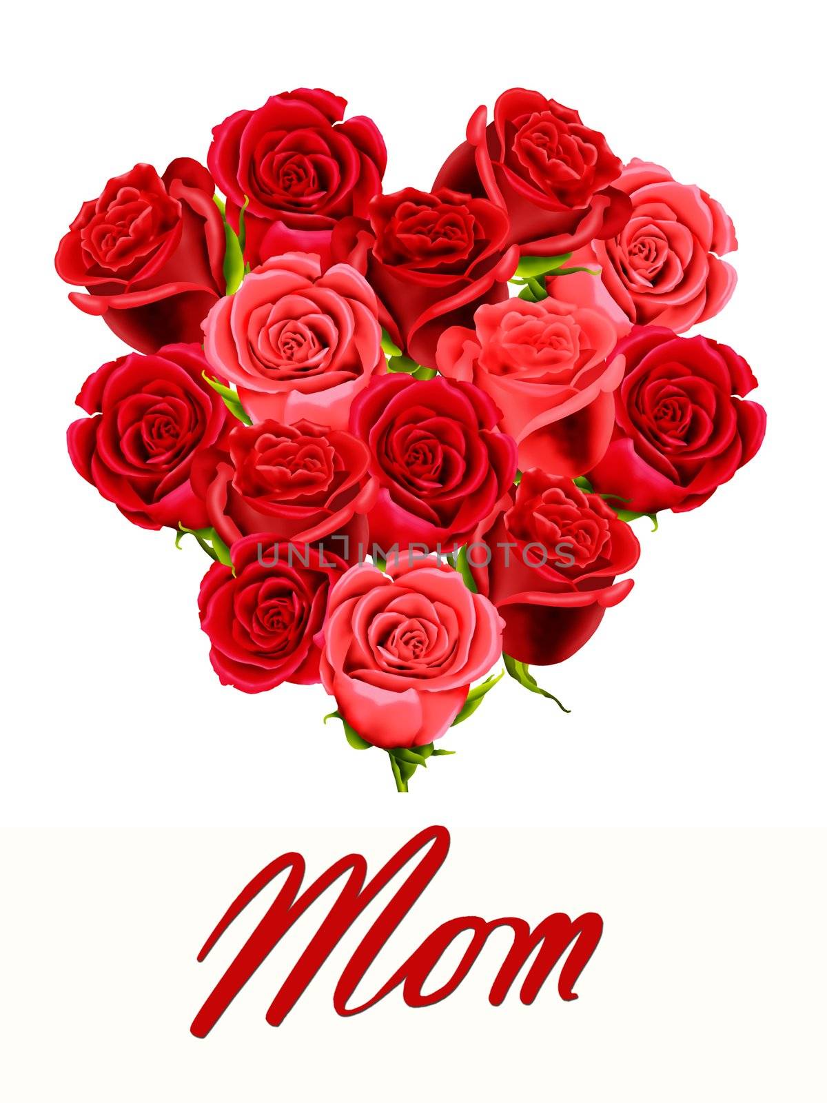Birthday or Mother's Day card to Mom with roses