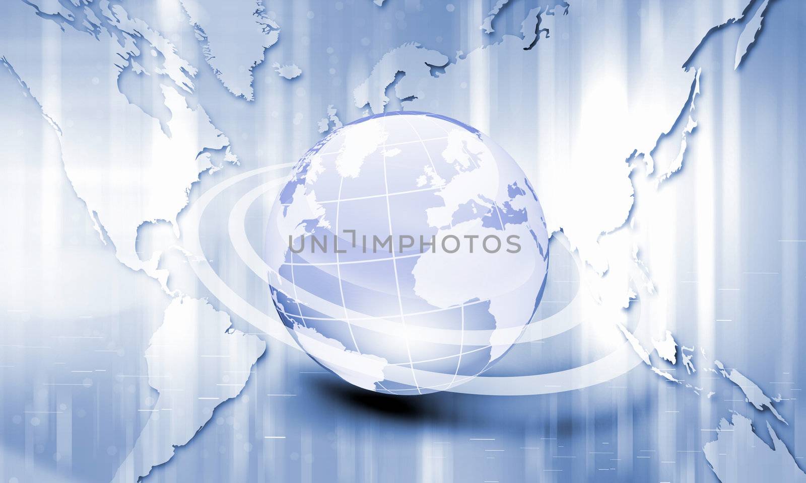 Planet earth and technology background by sergey_nivens