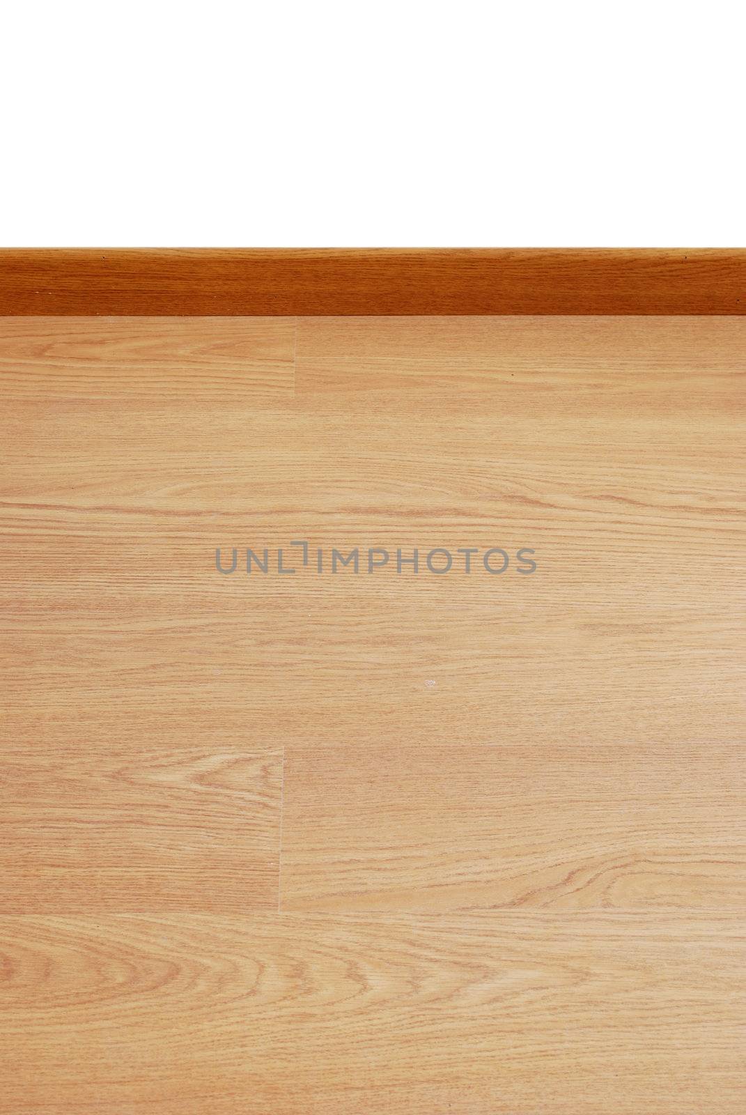 light brown wooden parquet isolated on white background (copy-space available for design)