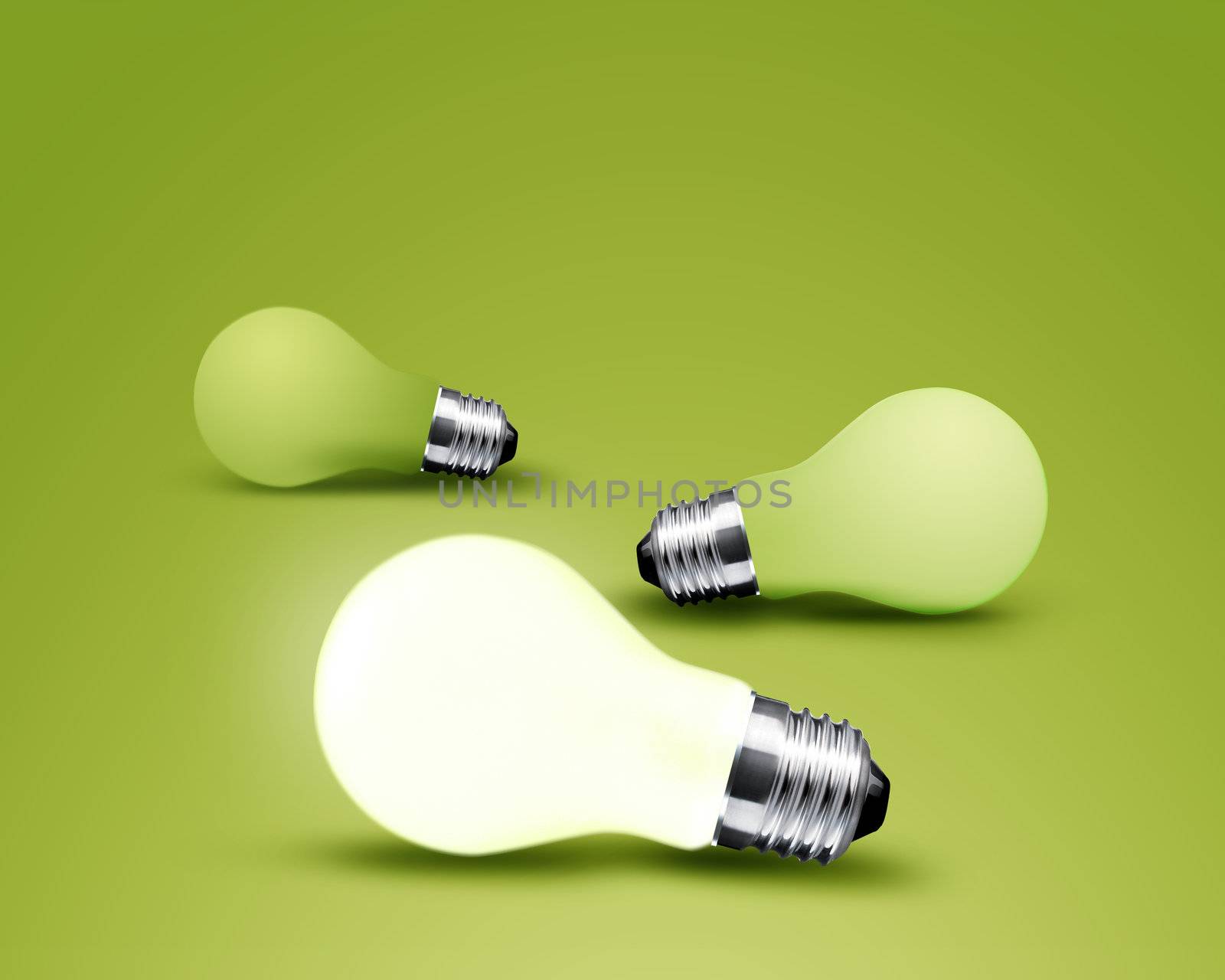 one glowing Light bulb by designsstock