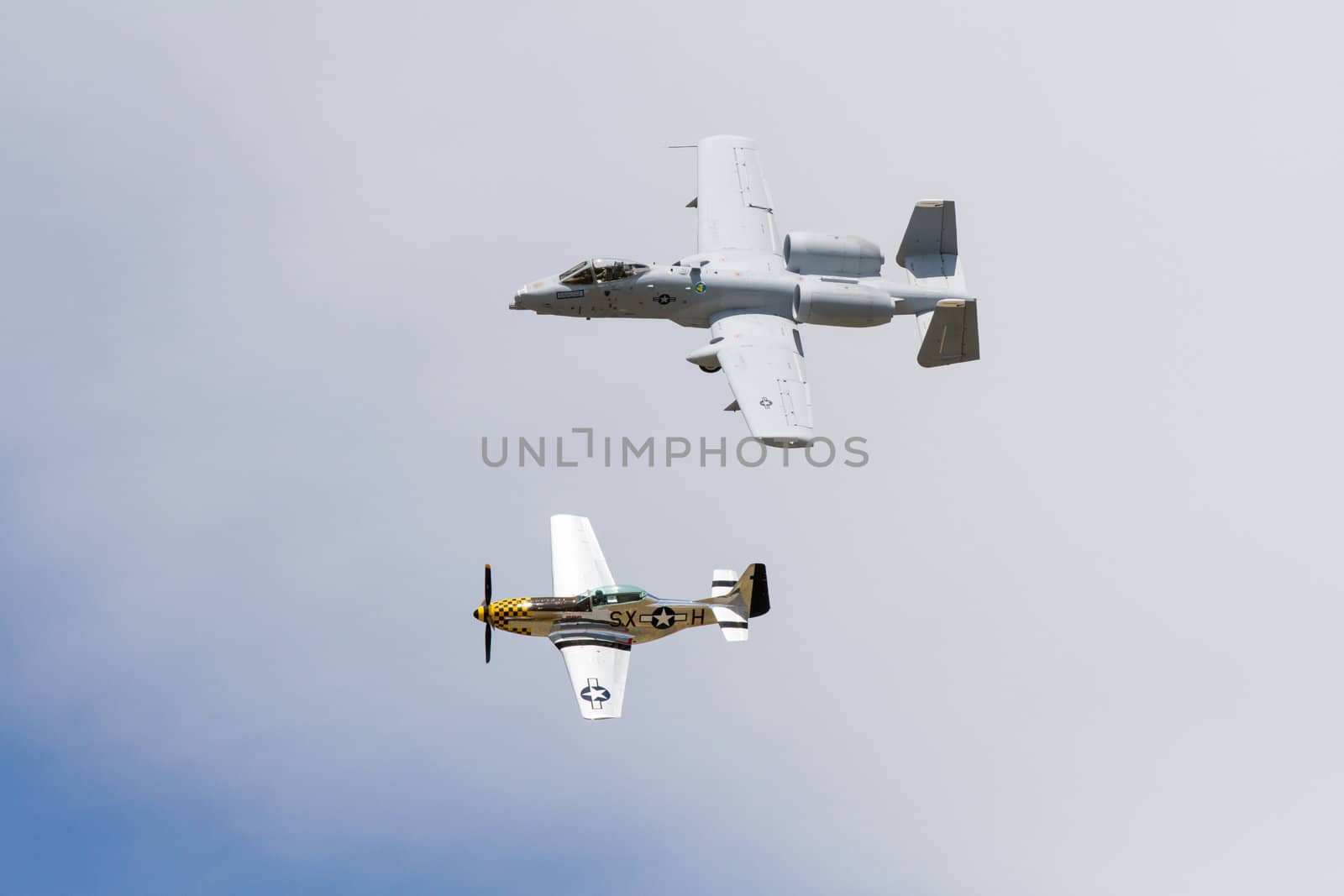 Heritage flight of the mustang and a10