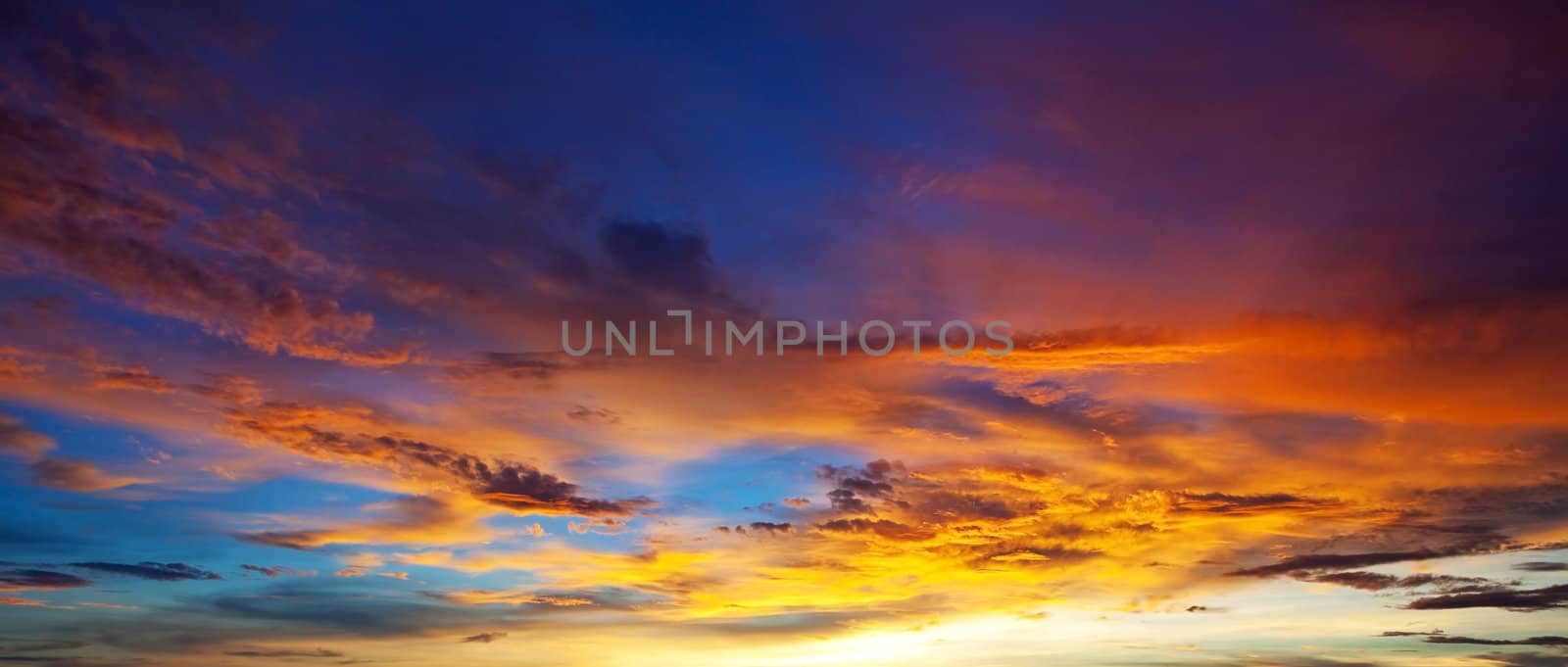 sunset background by witthaya
