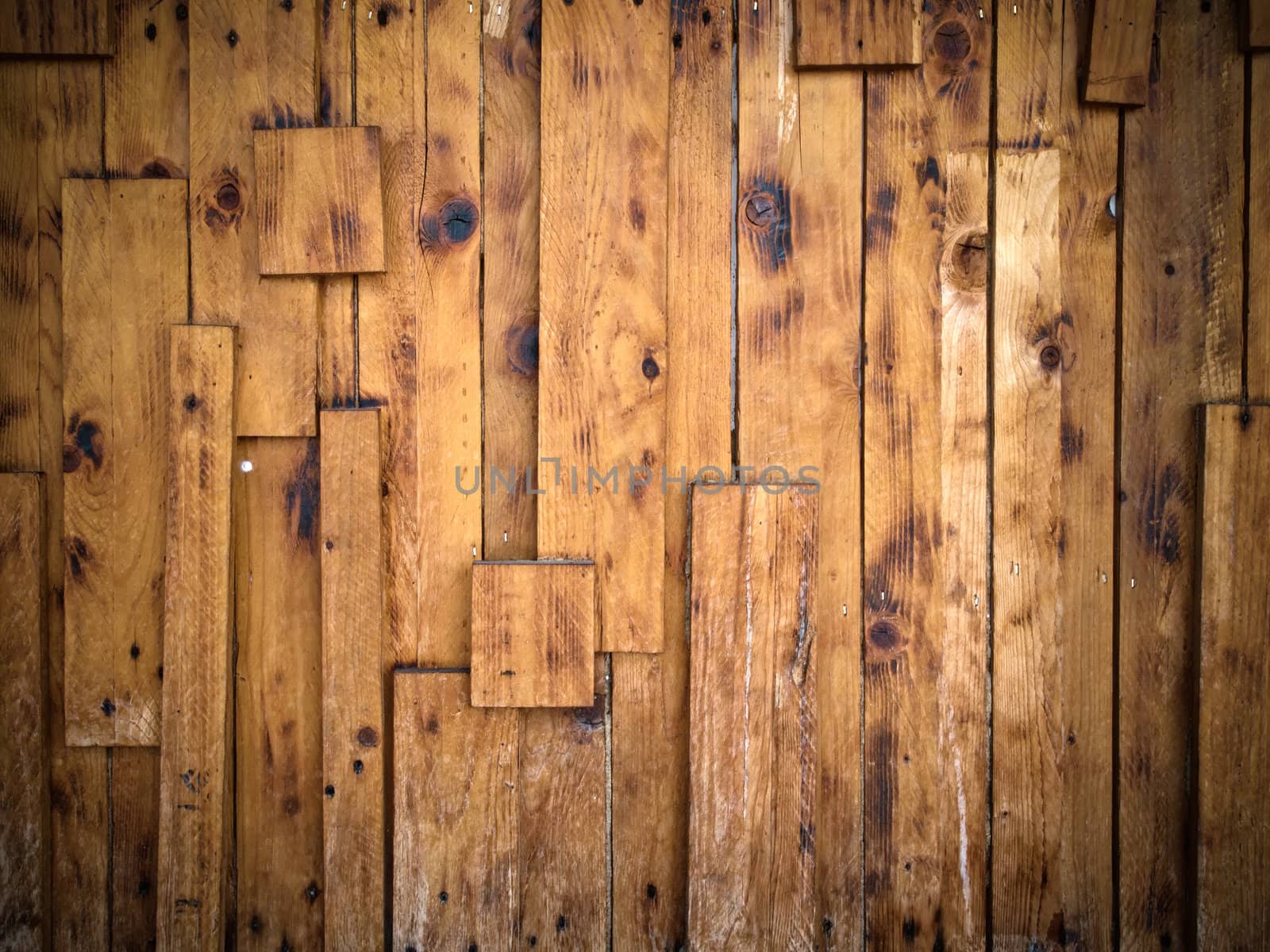 Texture of old wood wall by nuttakit