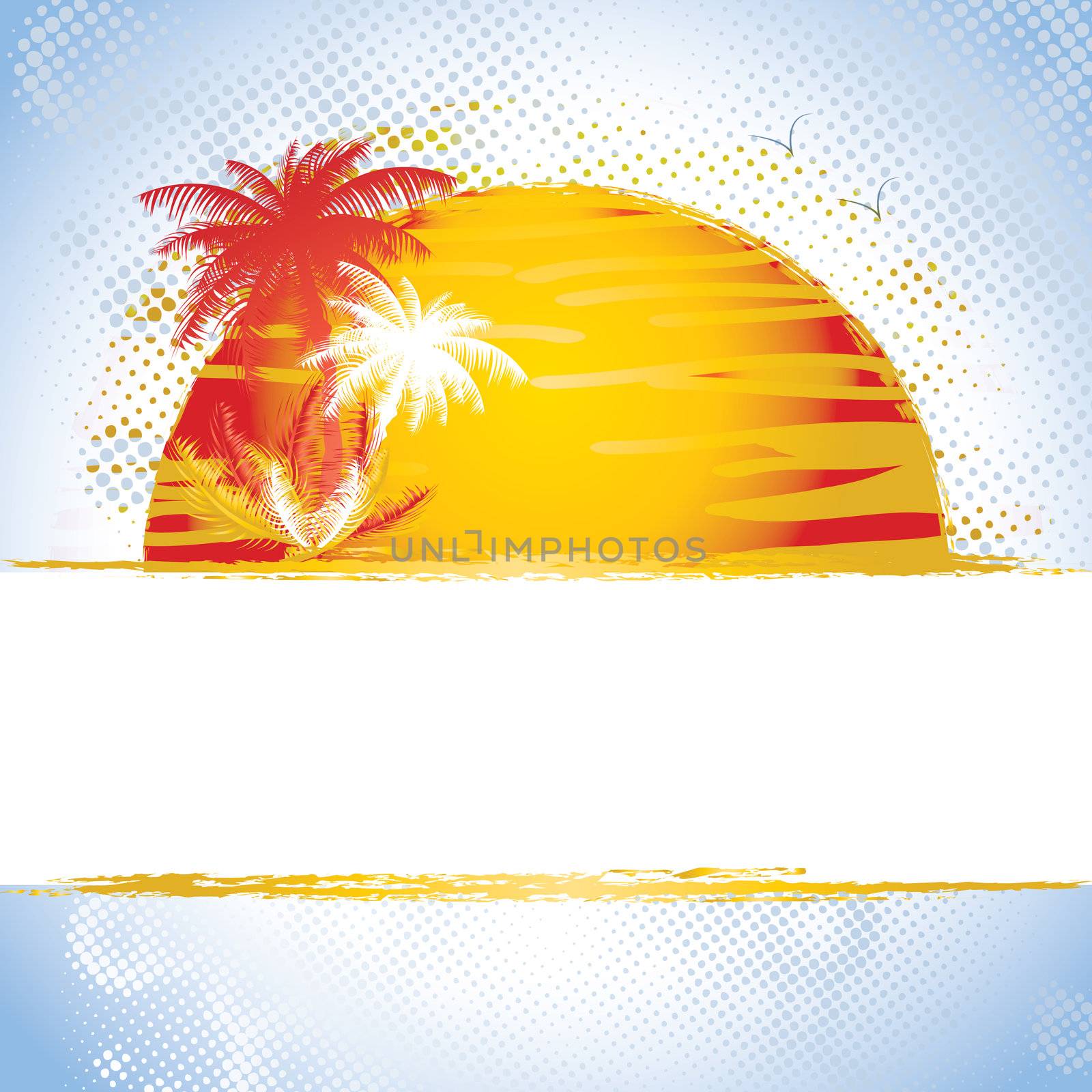 Summer banner, illustration
