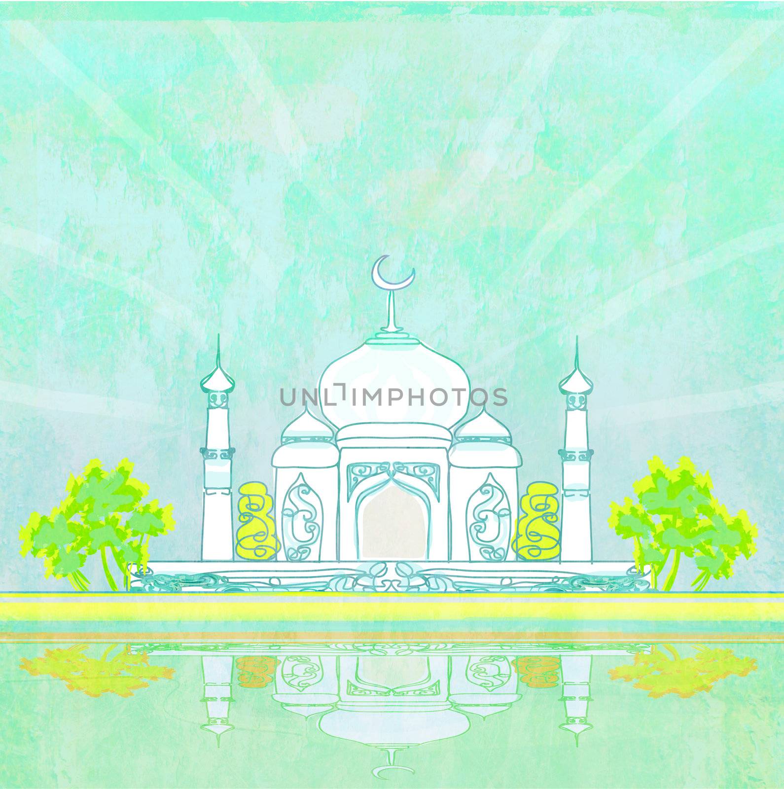 ramadan kareem card , raster