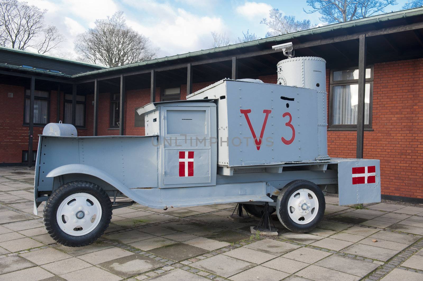 Armoured car in the Resistance museum in Copenhagen, Denmark