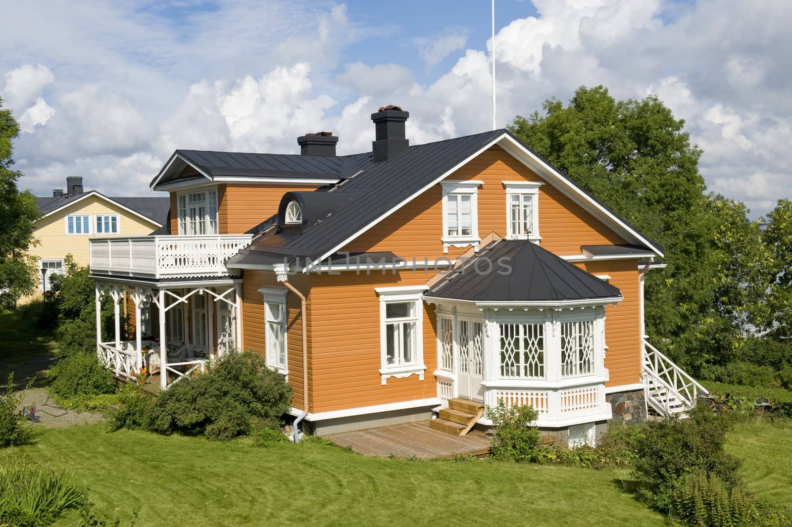 Traditional privat wood house in Finland
