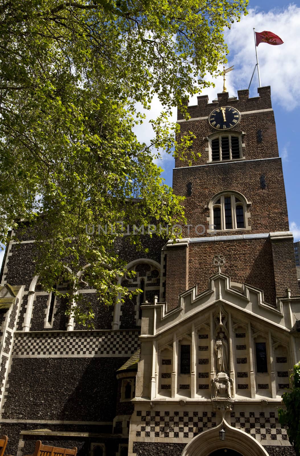 The historic St. Bartholomew-the-Great church in Brabican, London.