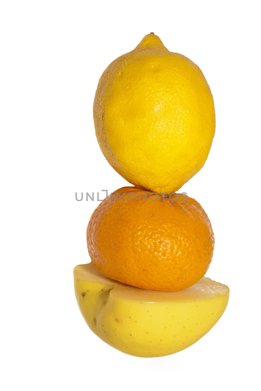 fruits isolated on a white background.