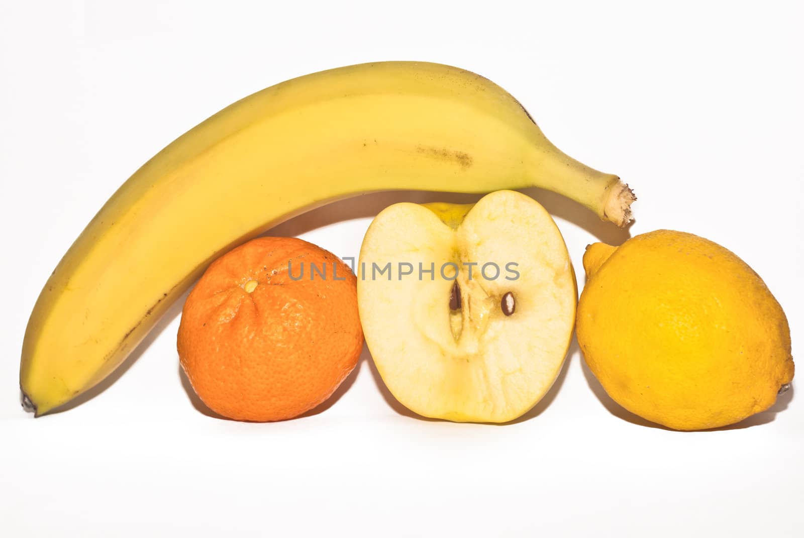 fruits isolated on a white background.