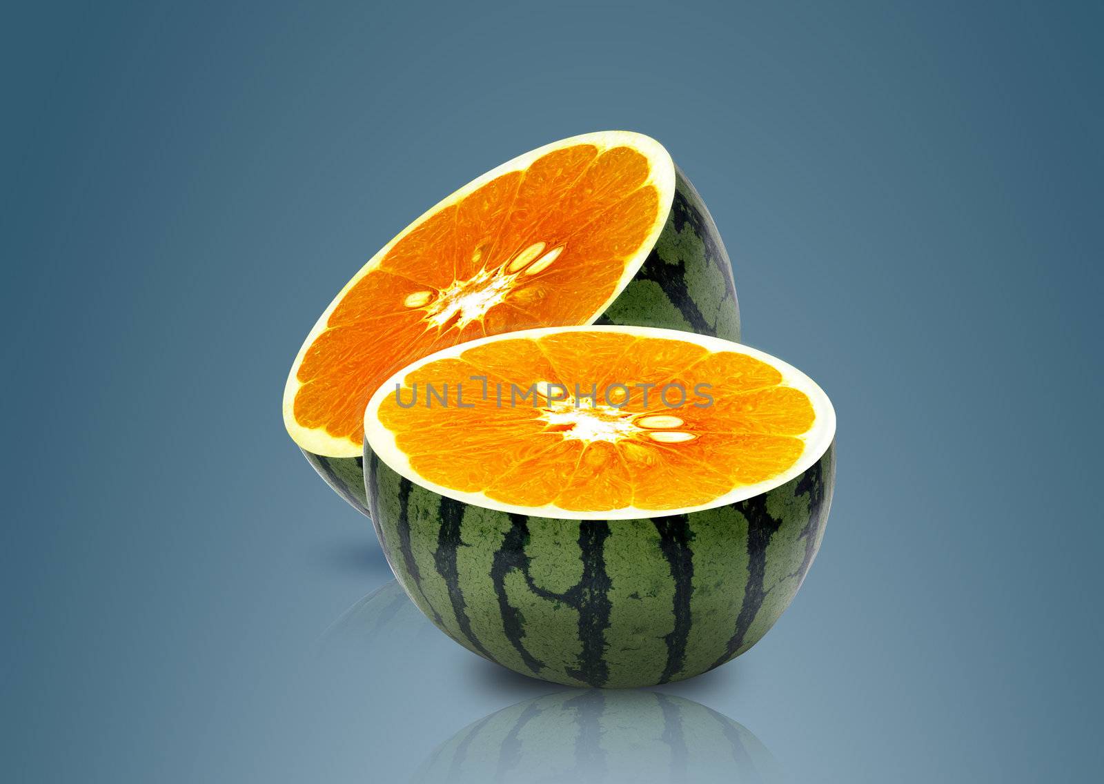 Water melon and Orange inside by designsstock