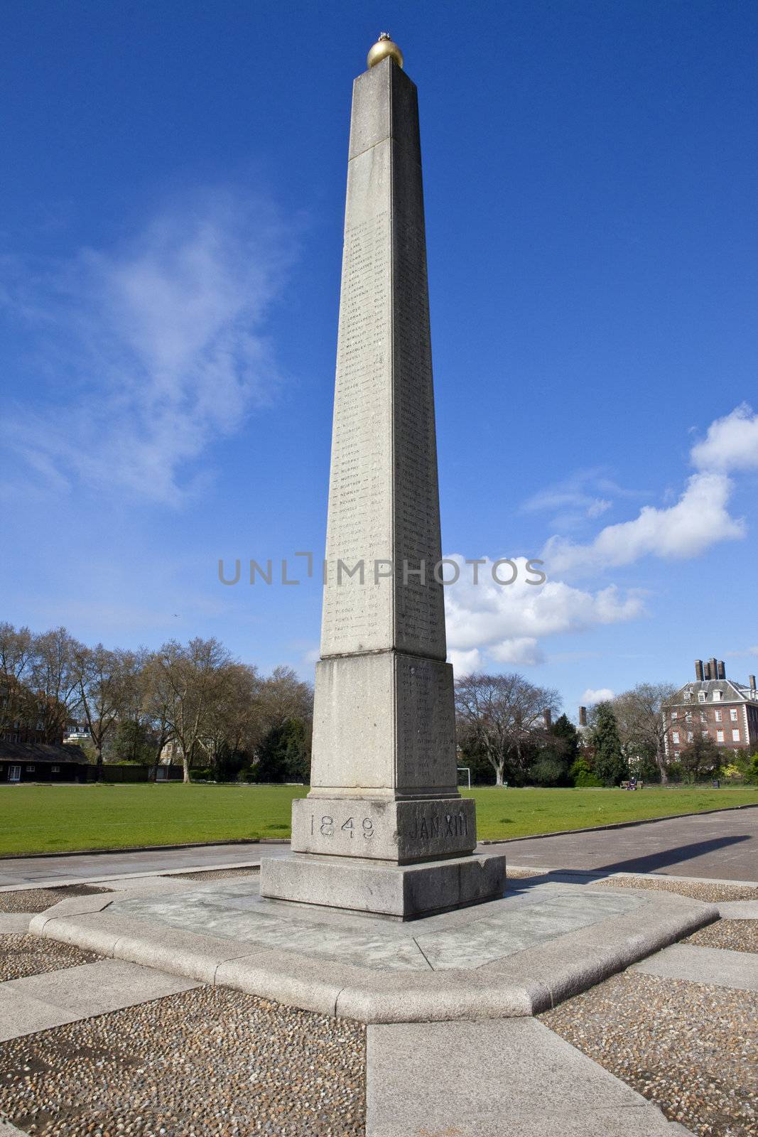 The Chillianwallah Memorial which is located at the Royal Hospital Chelsea in London.