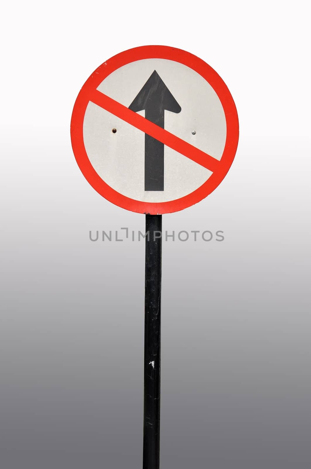 Do not go straight direction traffic sign