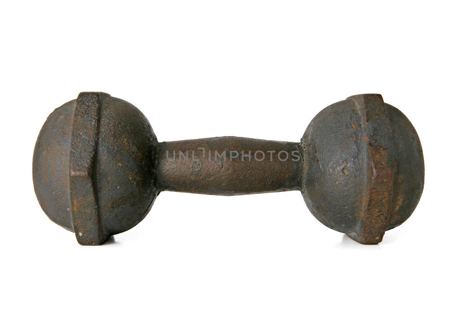 Steel ball used for exercising the arms.