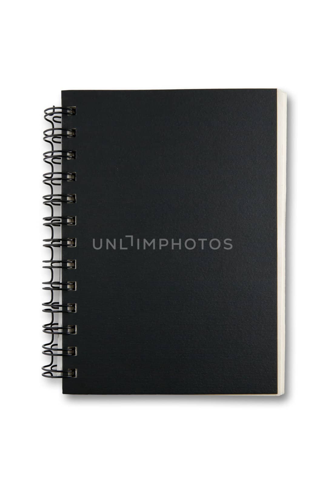 Notebook on a white background.