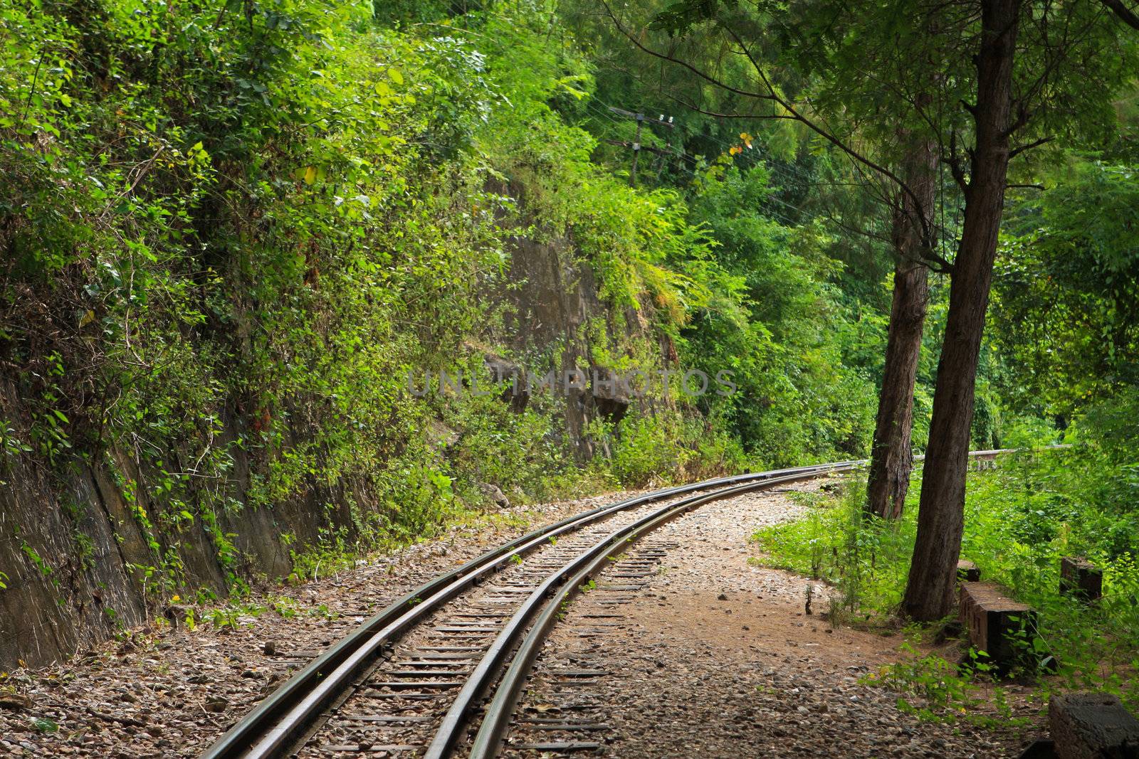 Rail travel in Kanchanaburi province is called "Death Railway".