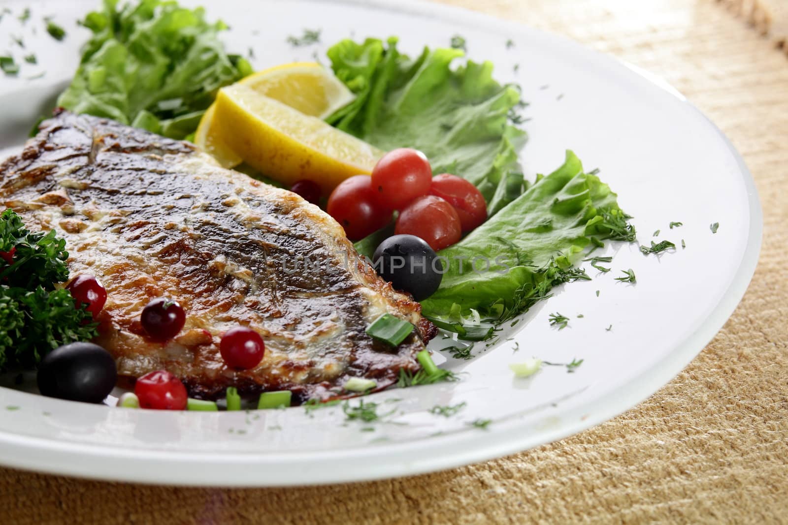 fish with berries by fiphoto