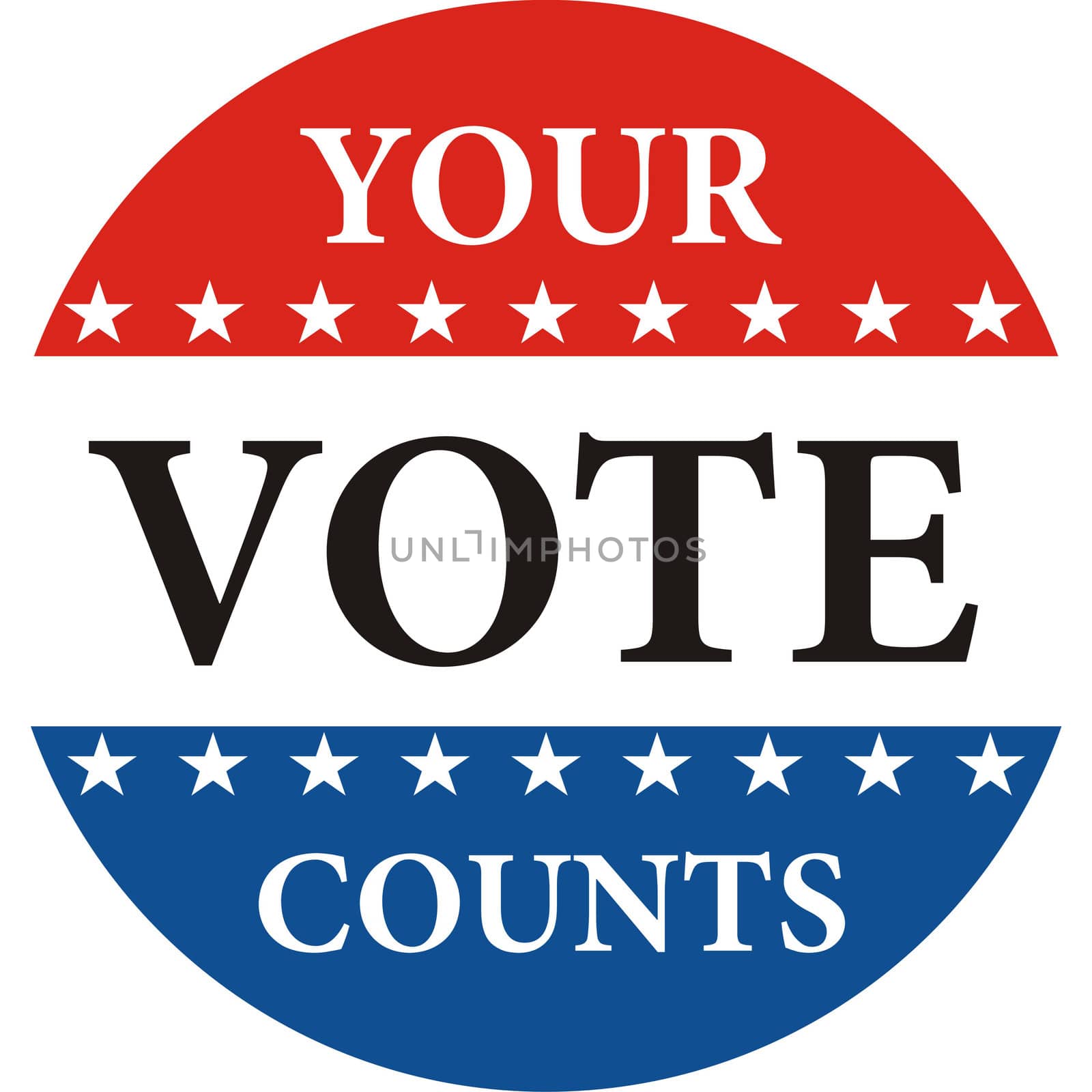 your vote counts usa election badge illustration
