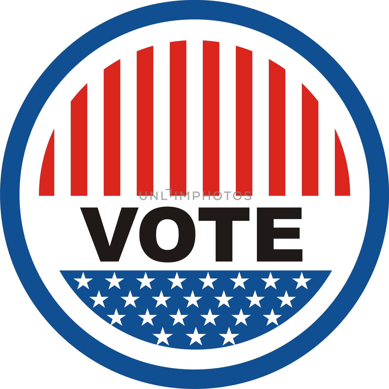 your vote counts usa election badge illustration