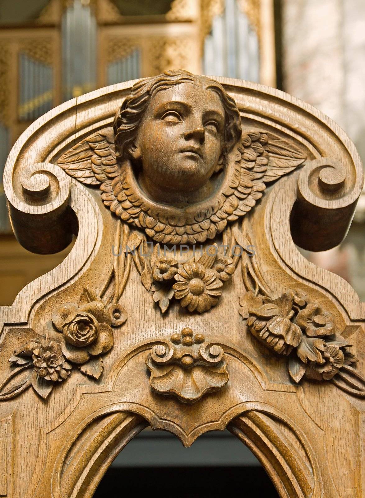 angel of the church of St Nicolas Gent Belgium
