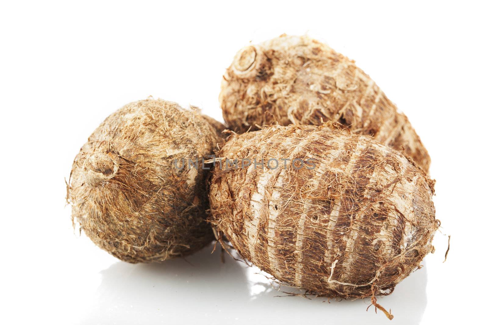 Eddoes vegetable thought to have been developed in China and/or Japan.  Similar to the Taro